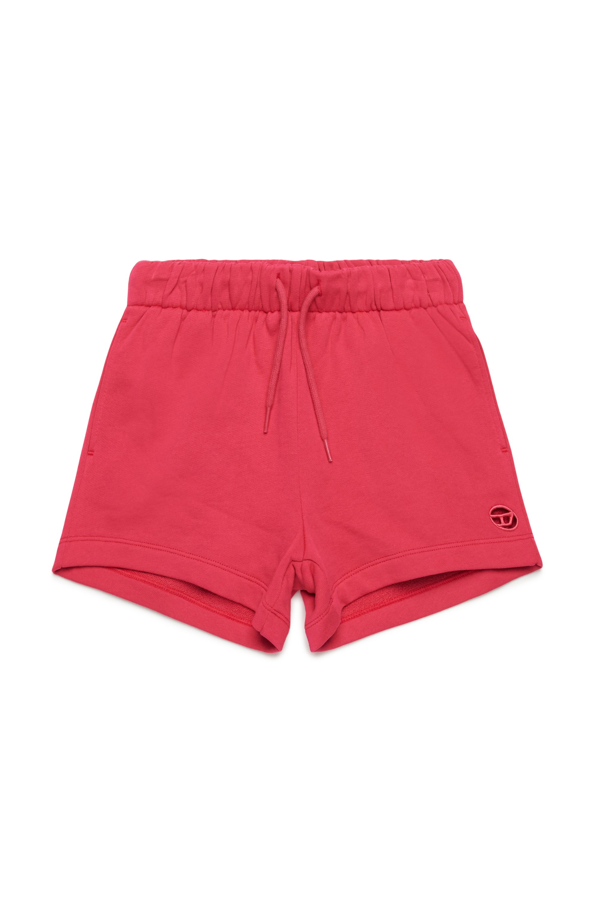 Diesel - PAGL, Damen Sweatshorts mit Cutout-Oval D-Logo in Rosa - 1