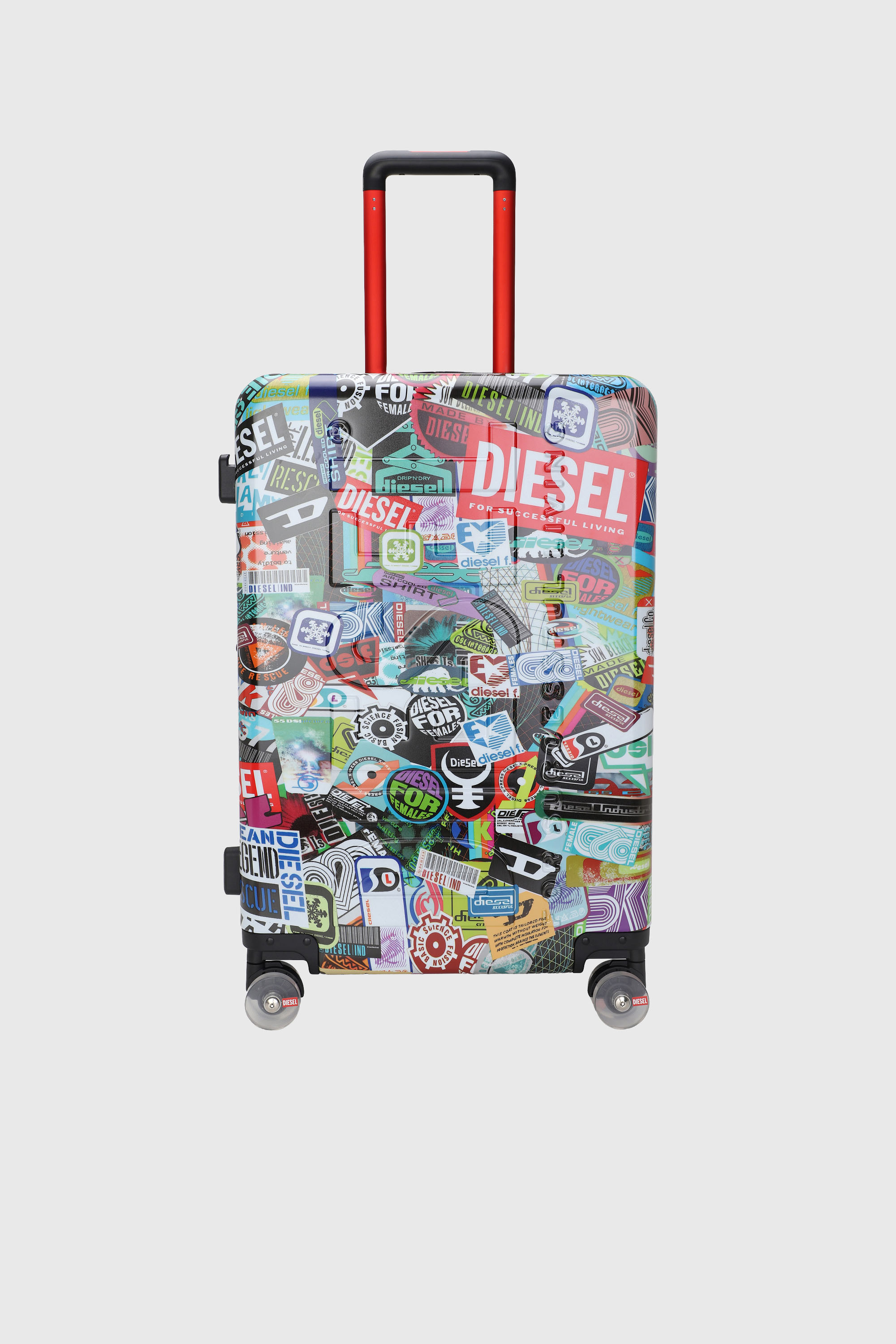 Diesel - DIESEL PC PRINTED TROLLEY-STICKERS- DSL0, Unisex Koffer im Sticker-Stil Gr&ouml;&szlig;e M in Bunt - 1