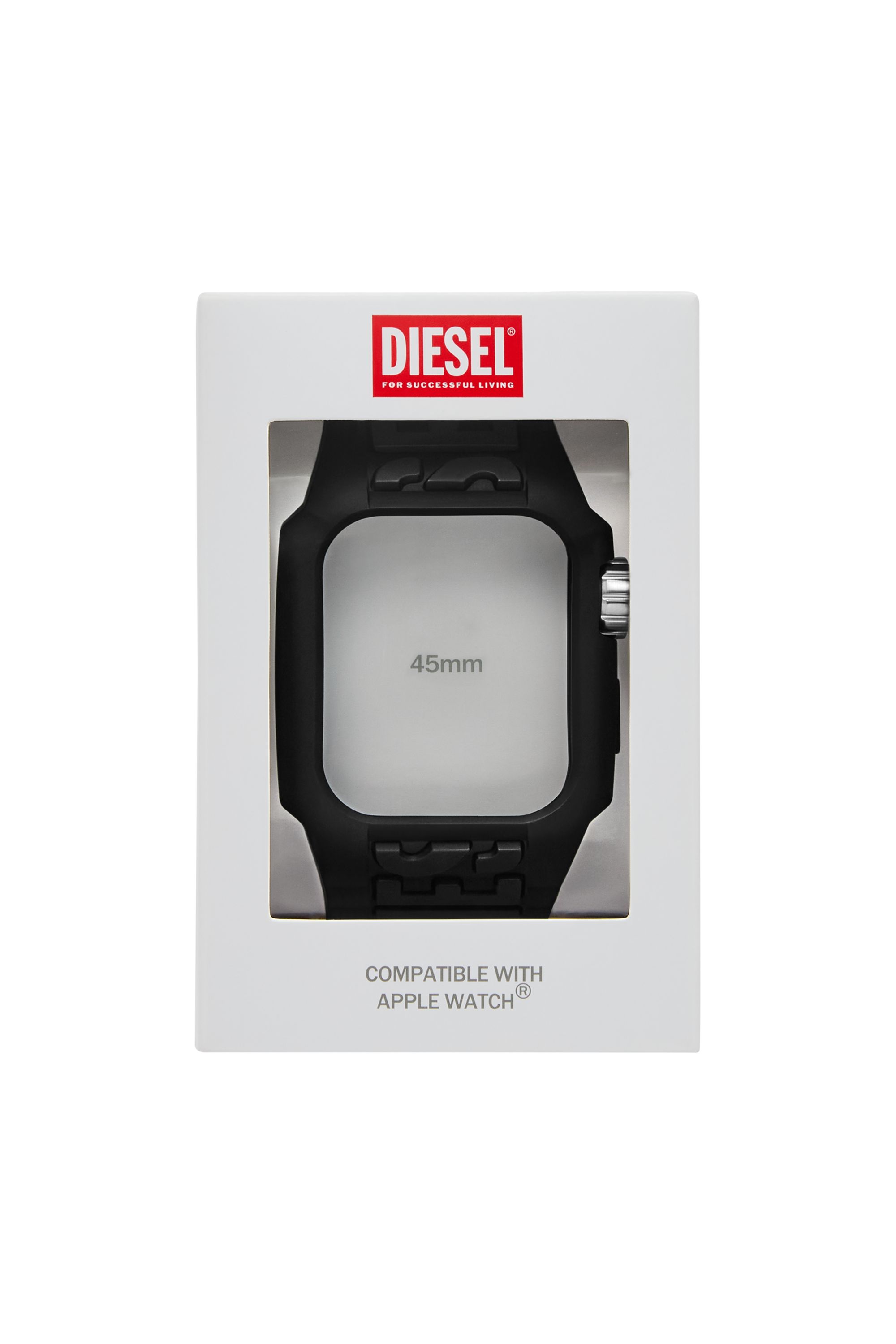 Diesel - DSS020, Unisex Schwarzes Unibody-Band aus TPU für Apple Watch® in Schwarz - 2