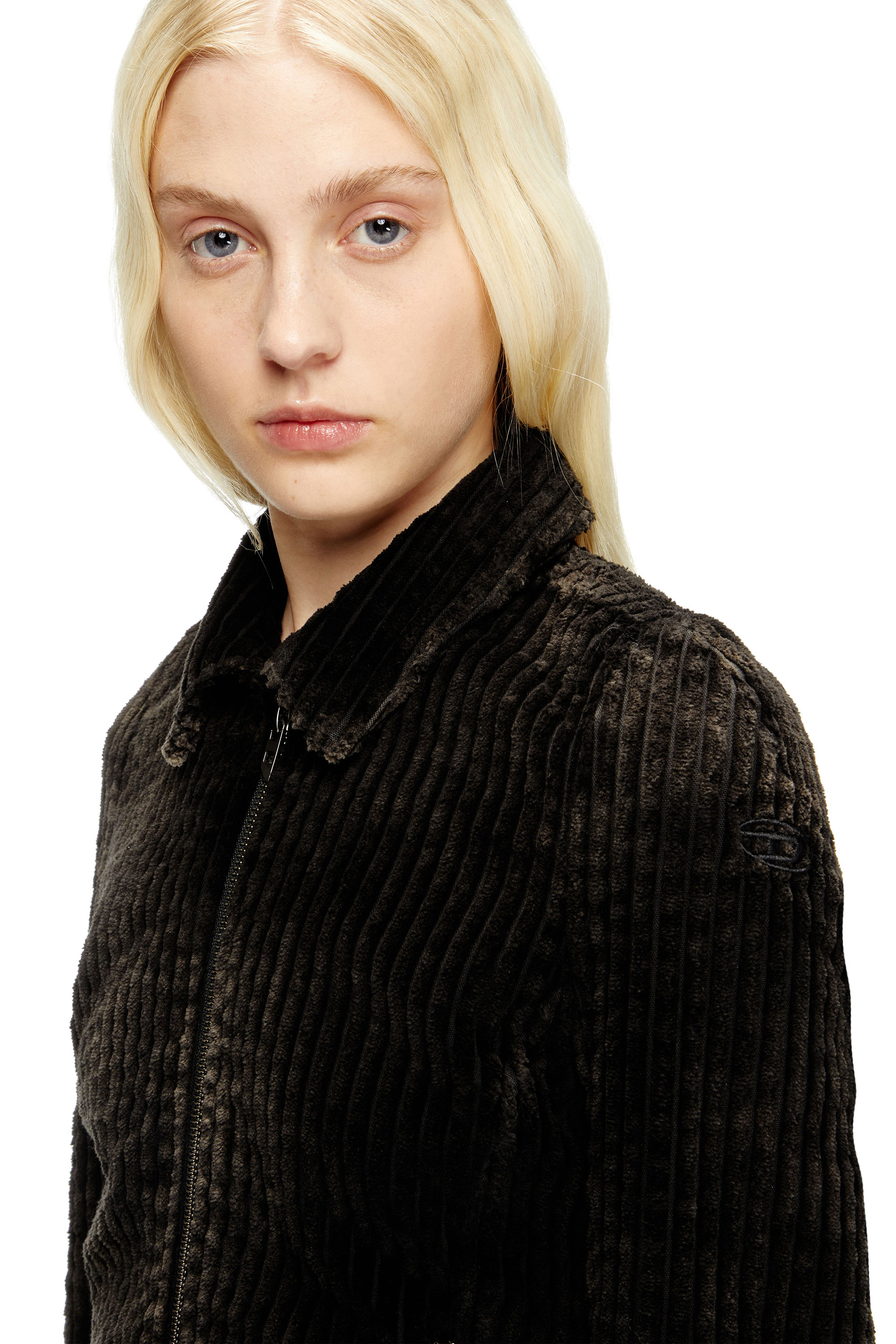 Diesel - G-ENEA, Damen Hemdjacke aus Baumwollcord in Braun - 5