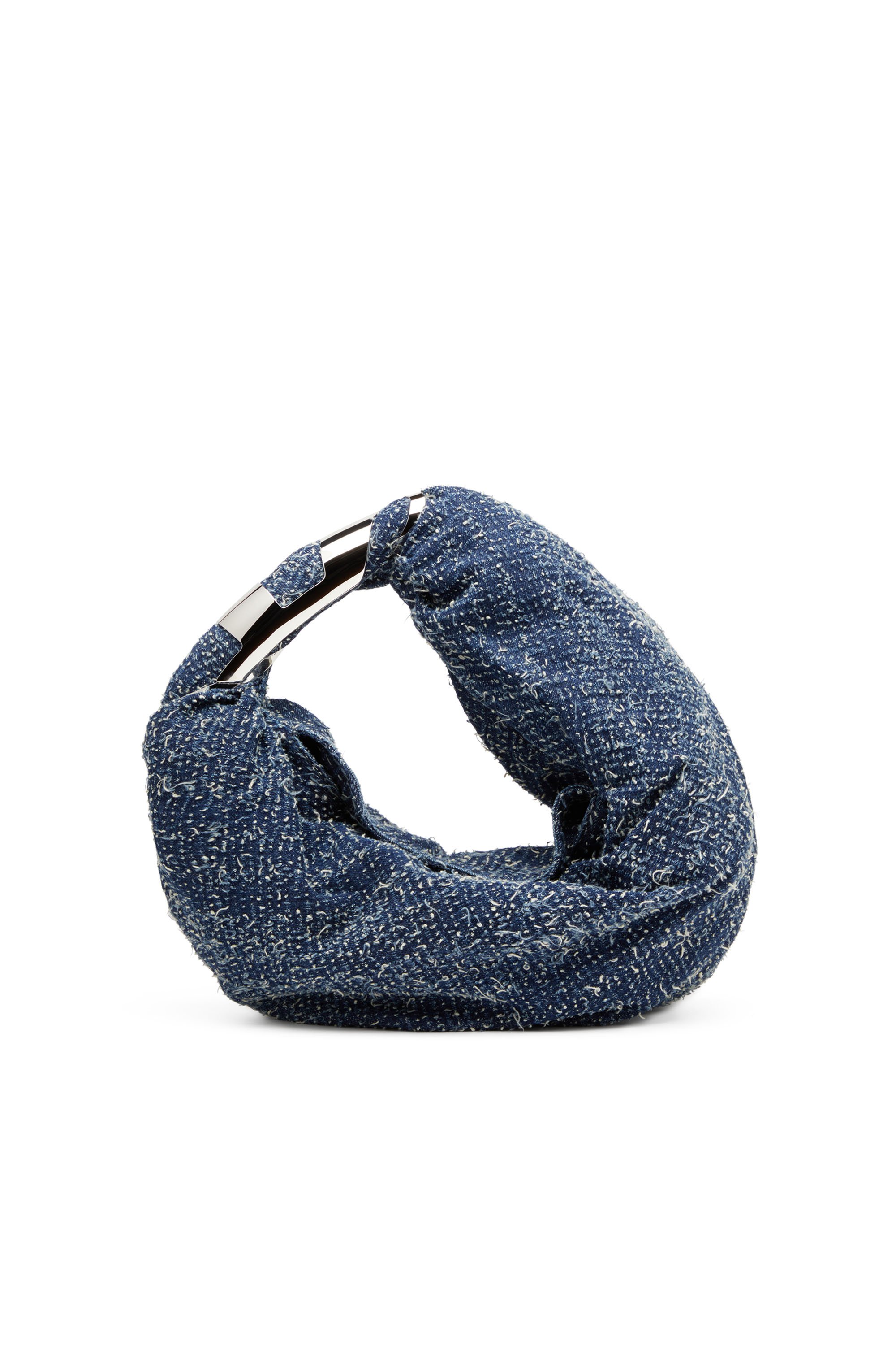 Diesel - GRAB-D HOBO S, Damen Grab-D S-Hobo-Tasche aus Bouclé-Denim in Blau - 1