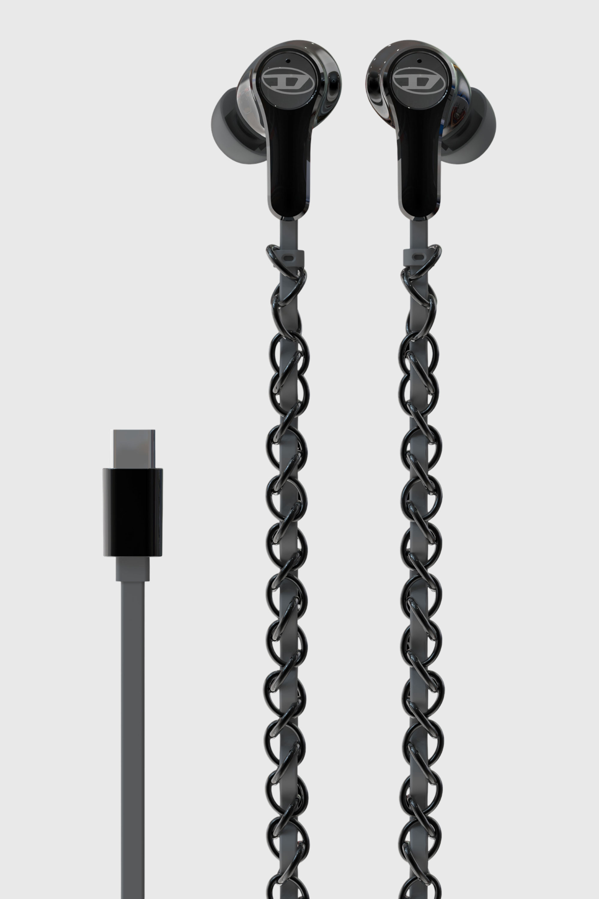 Diesel - 60686 WIRED EARBUDS WIRED EARBUDS, Unisex Schwarzem wired earbuds und charms in Schwarz - 2
