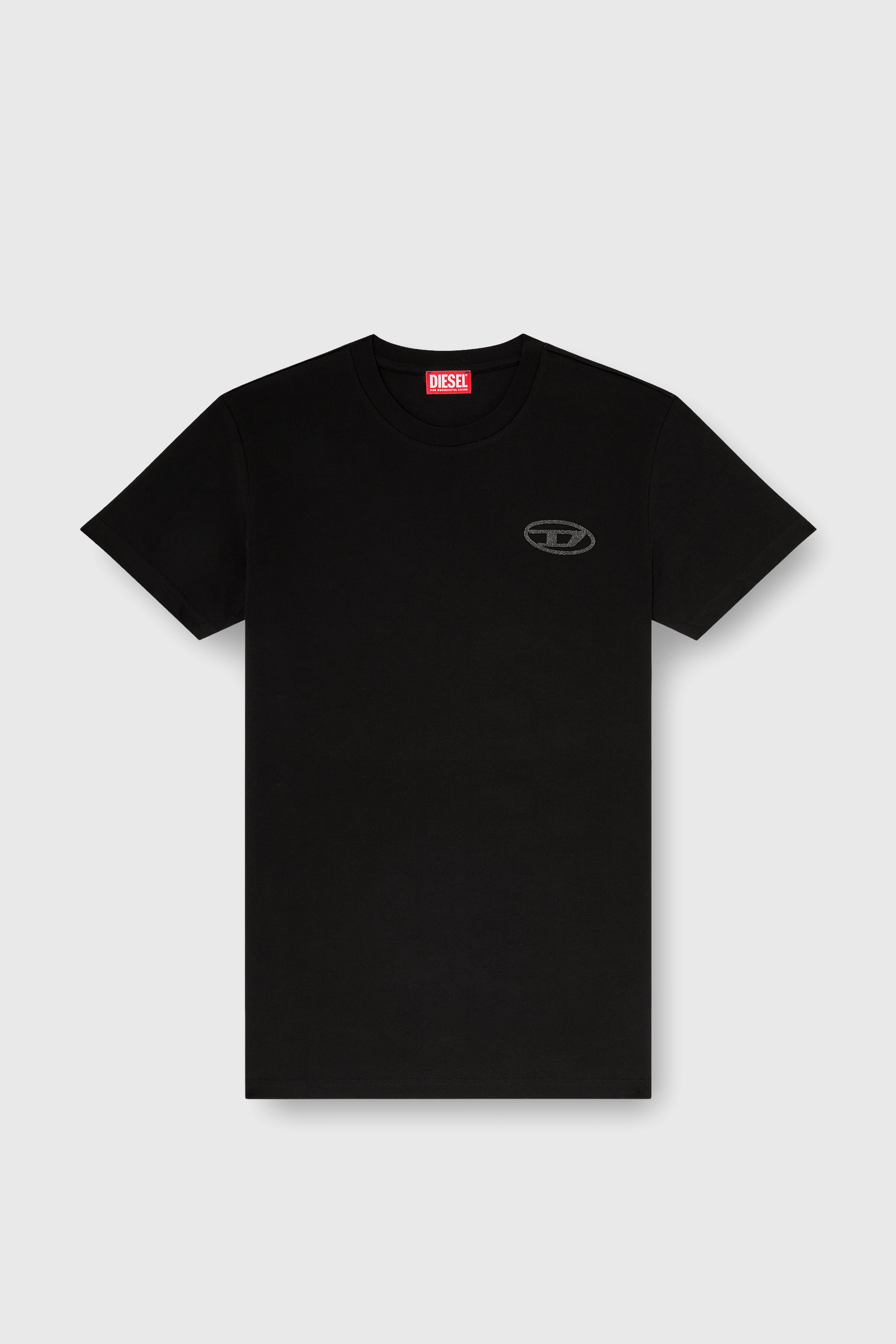 Diesel - T-DIEGO-T92, Herren T-Shirt aus Baumwolle mit Oval D Logo in Schwarz - 2