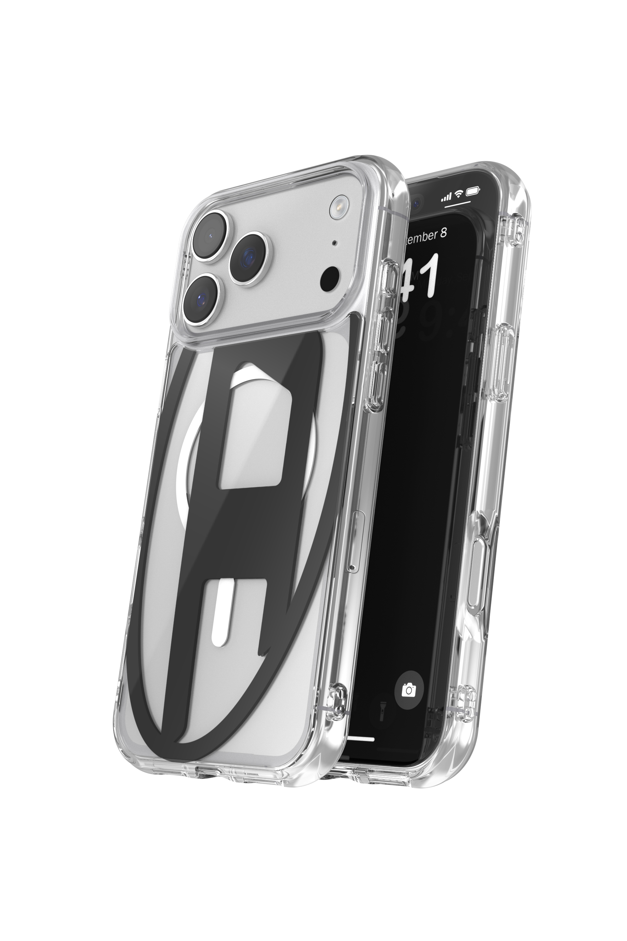 Diesel - 60418 AOP CASE, Unisex Oval D Metallgehäuse mit Magsafe für iPhone 17 Pro Max in Schwarz - 3