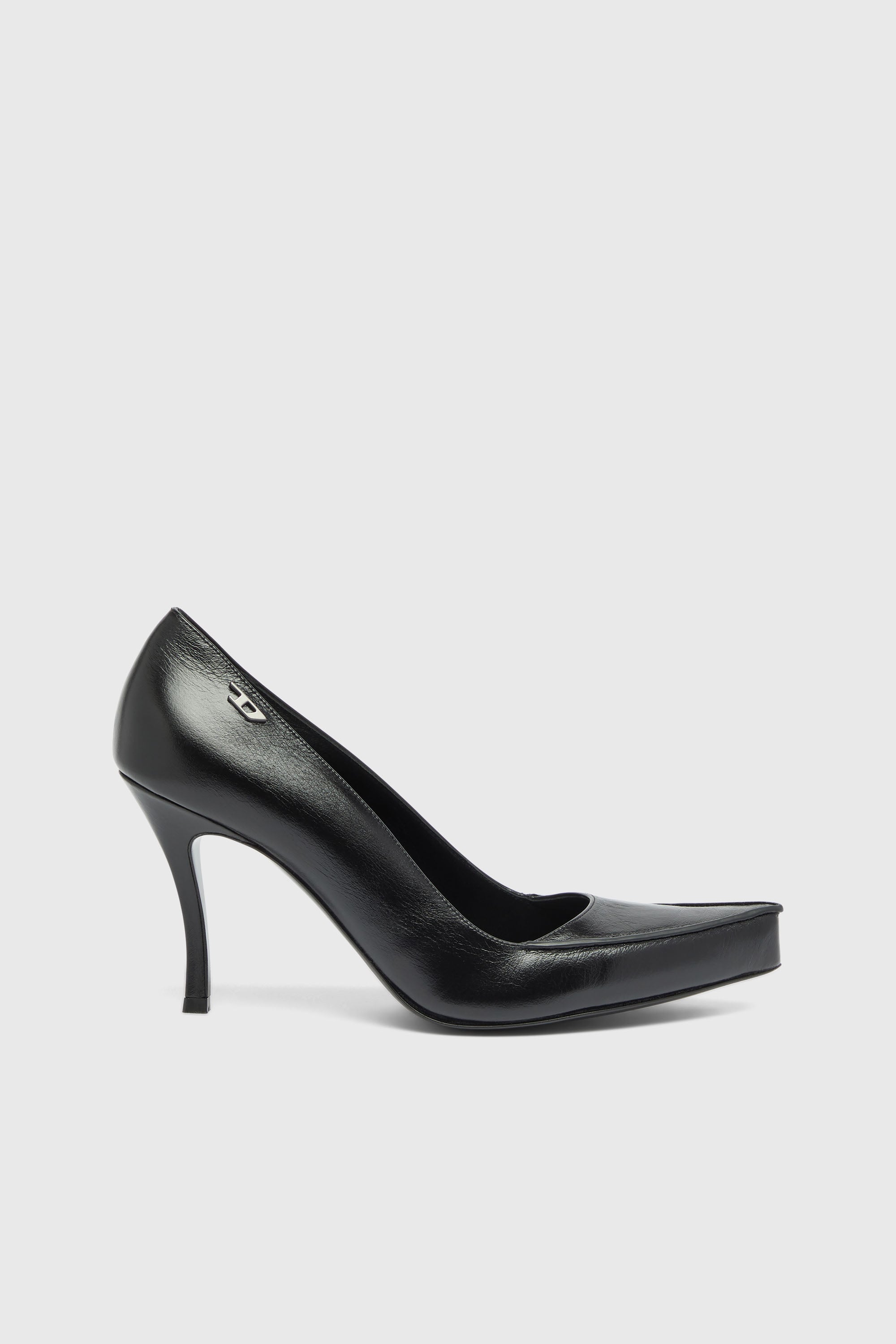 Diesel - D-LUCETTE-90-PUMP D, Damen D-Lucette-Pumps aus Leder in Schwarz - 1