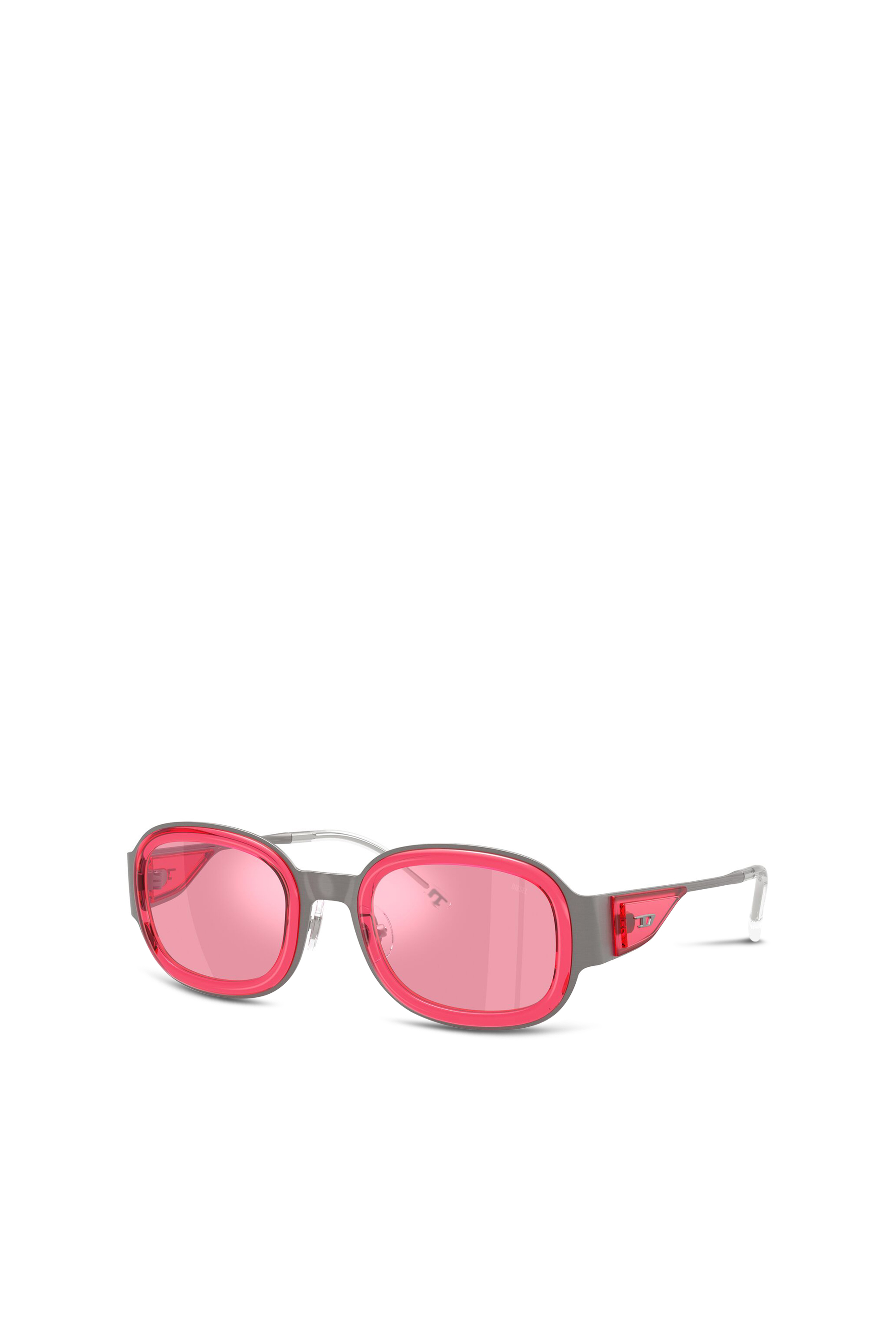 Diesel - 0DL1020, Unisex Quadratische Sonnenbrillen in Grau/Rot - 2