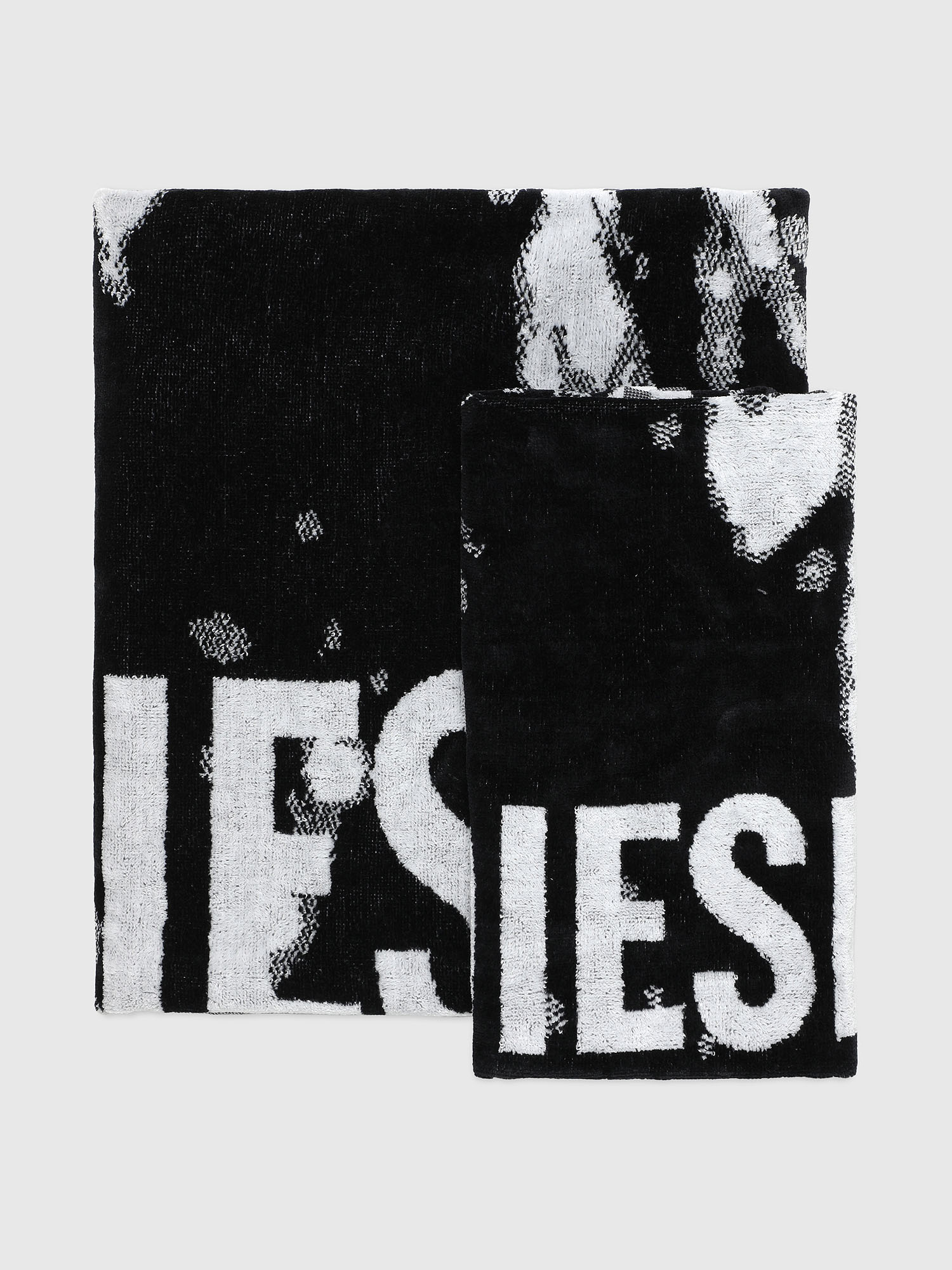 Diesel - COPP FLORASHADOW    1+1, Unisex Handtuch im Zweierpack FLORALSHADOW in Schwarz - 1