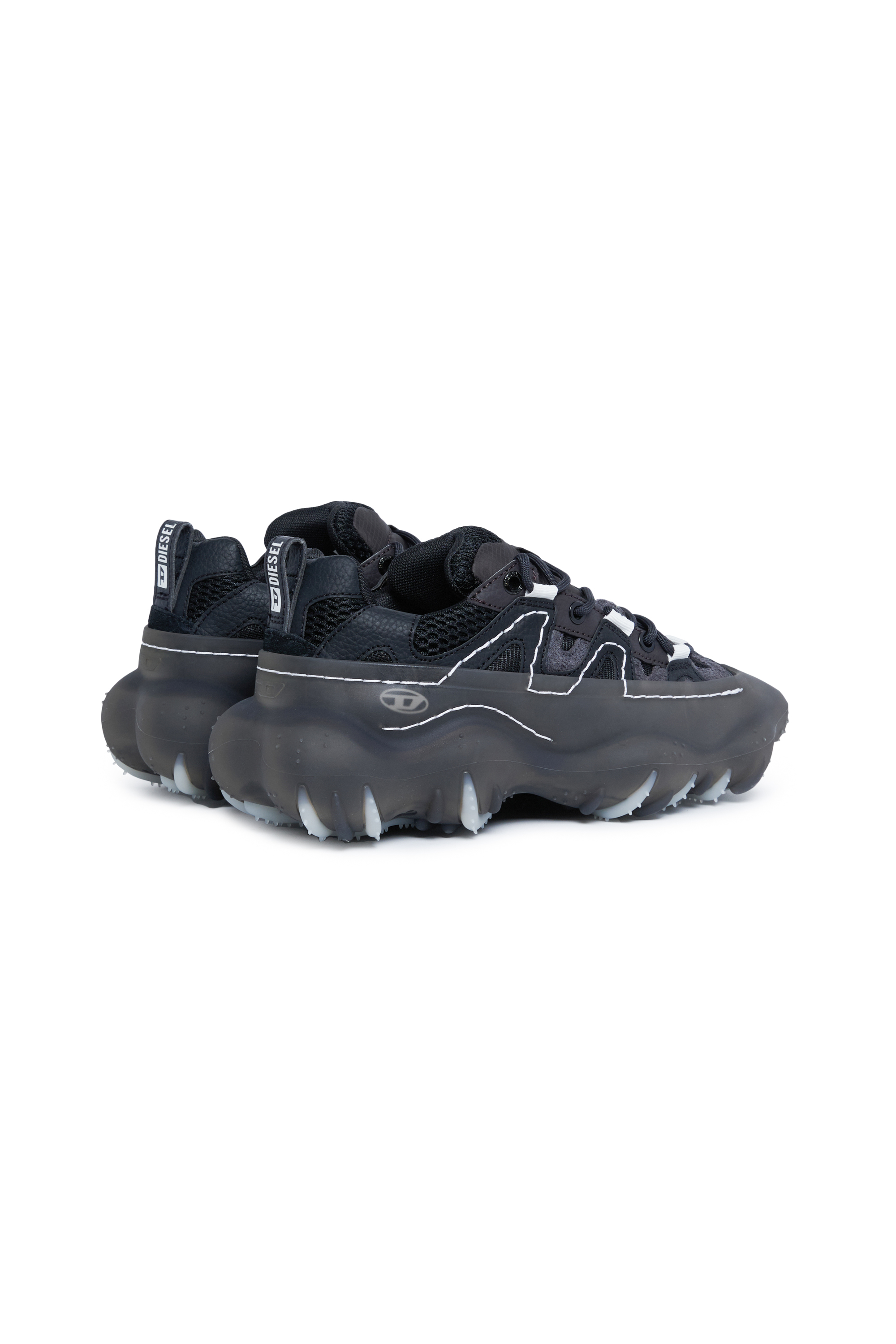 Diesel - S-PROTOTYPE P1, Unisex Sneakers aus Mesh, Leder und Ripstop in Schwarz - 3