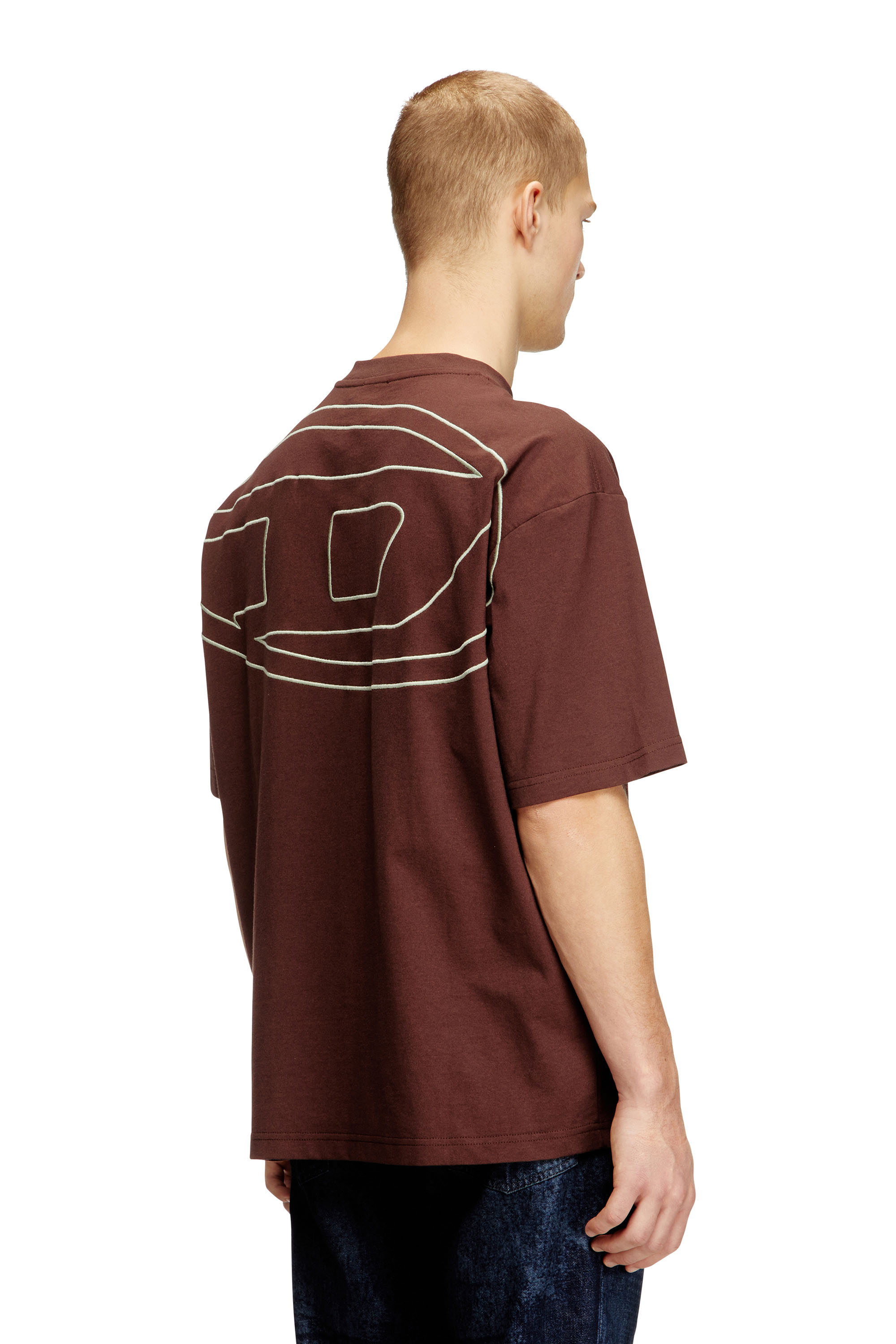 Diesel - T-BOGGY-MEGOVAL-D, Herren T-Shirt mit großer Oval D-Stickerei in null - 4