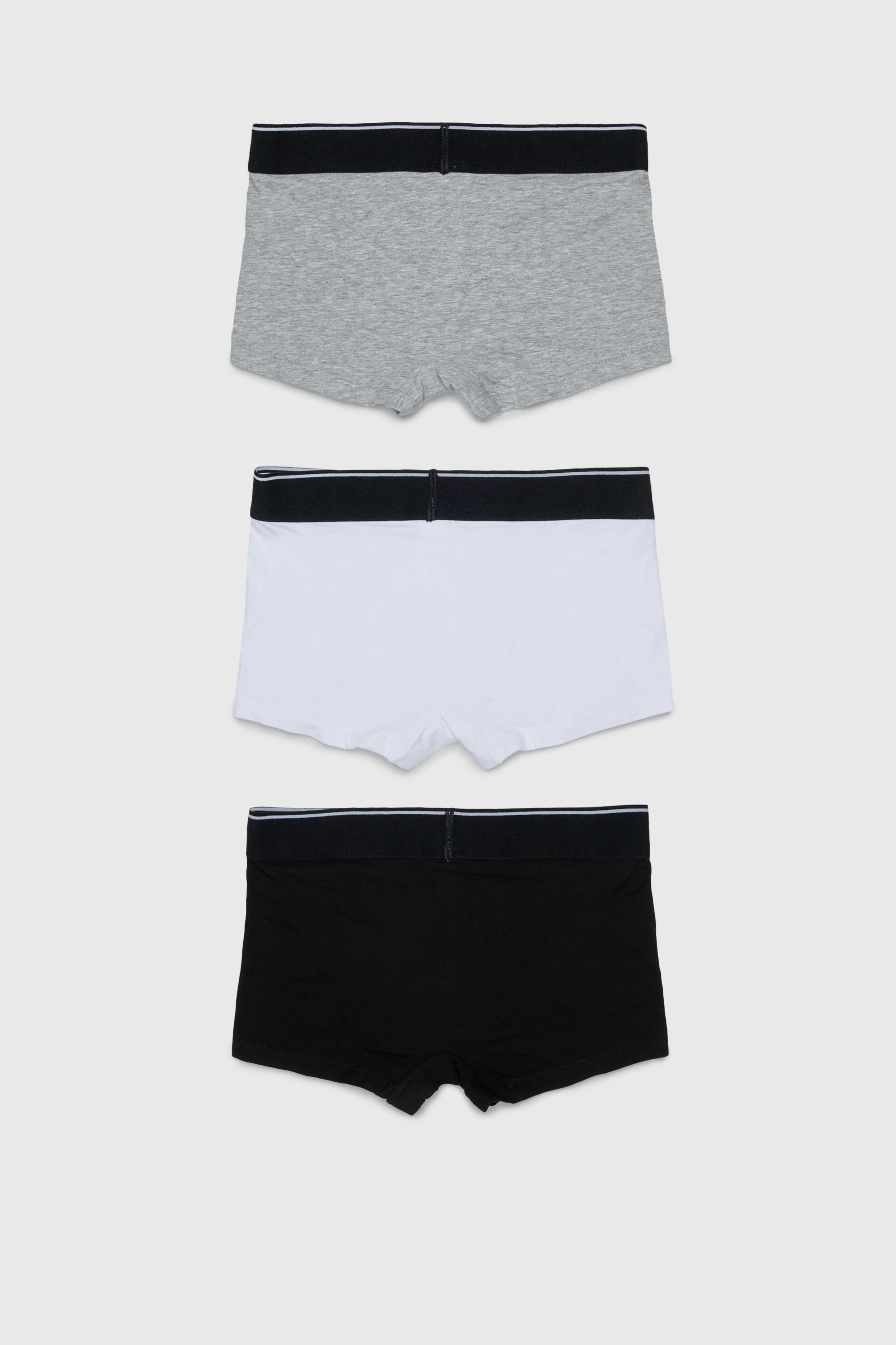 Diesel - UM-UGINTRIPACK-DD, Man's 3-pack boxer briefs in stretch cotton in Black/Grey - 2