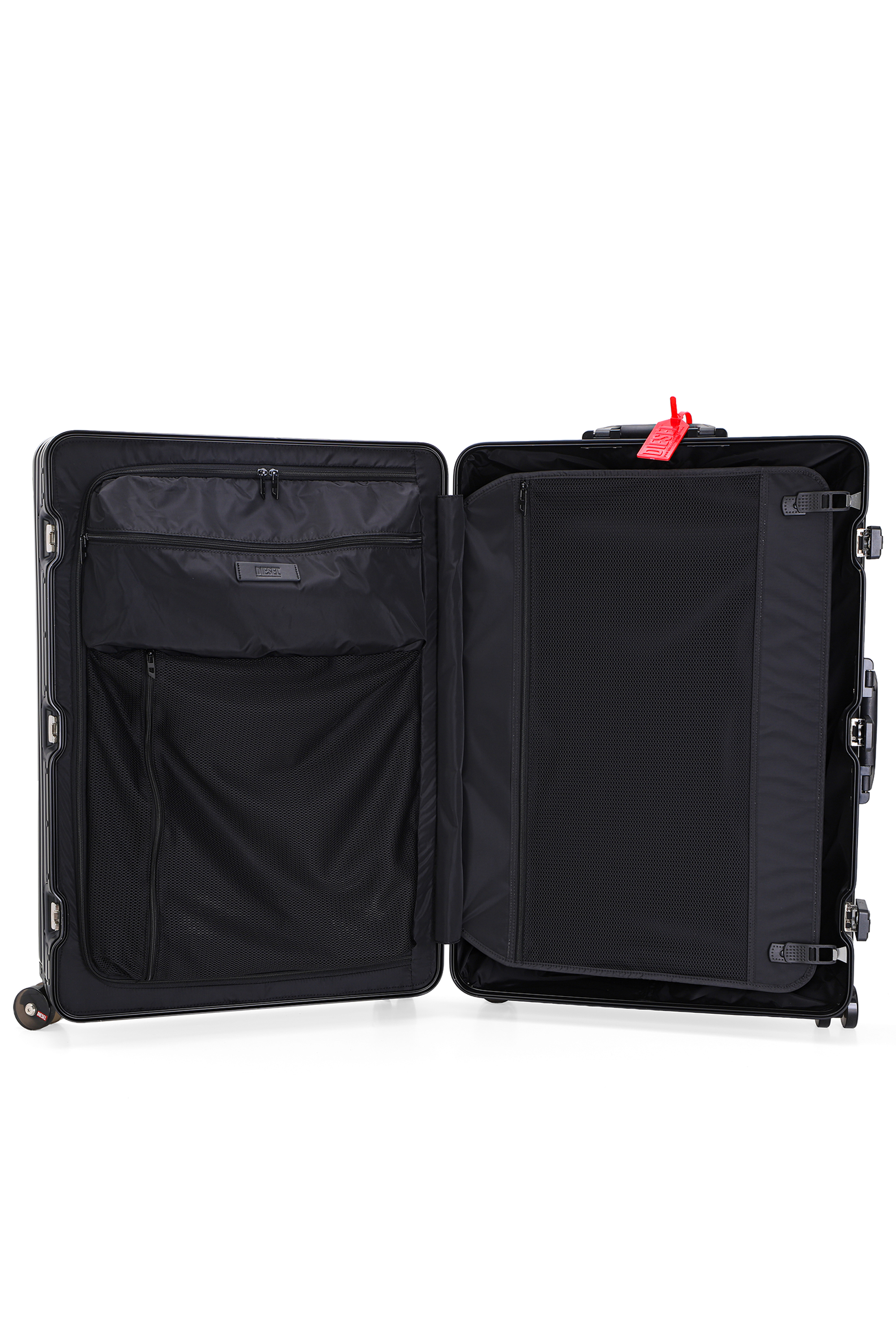 Diesel - DIESEL ALUMINUM TROLLEY- DSL002, Unisex Koffer aus Aluminium Gr&ouml;&szlig;e L in Schwarz - 3