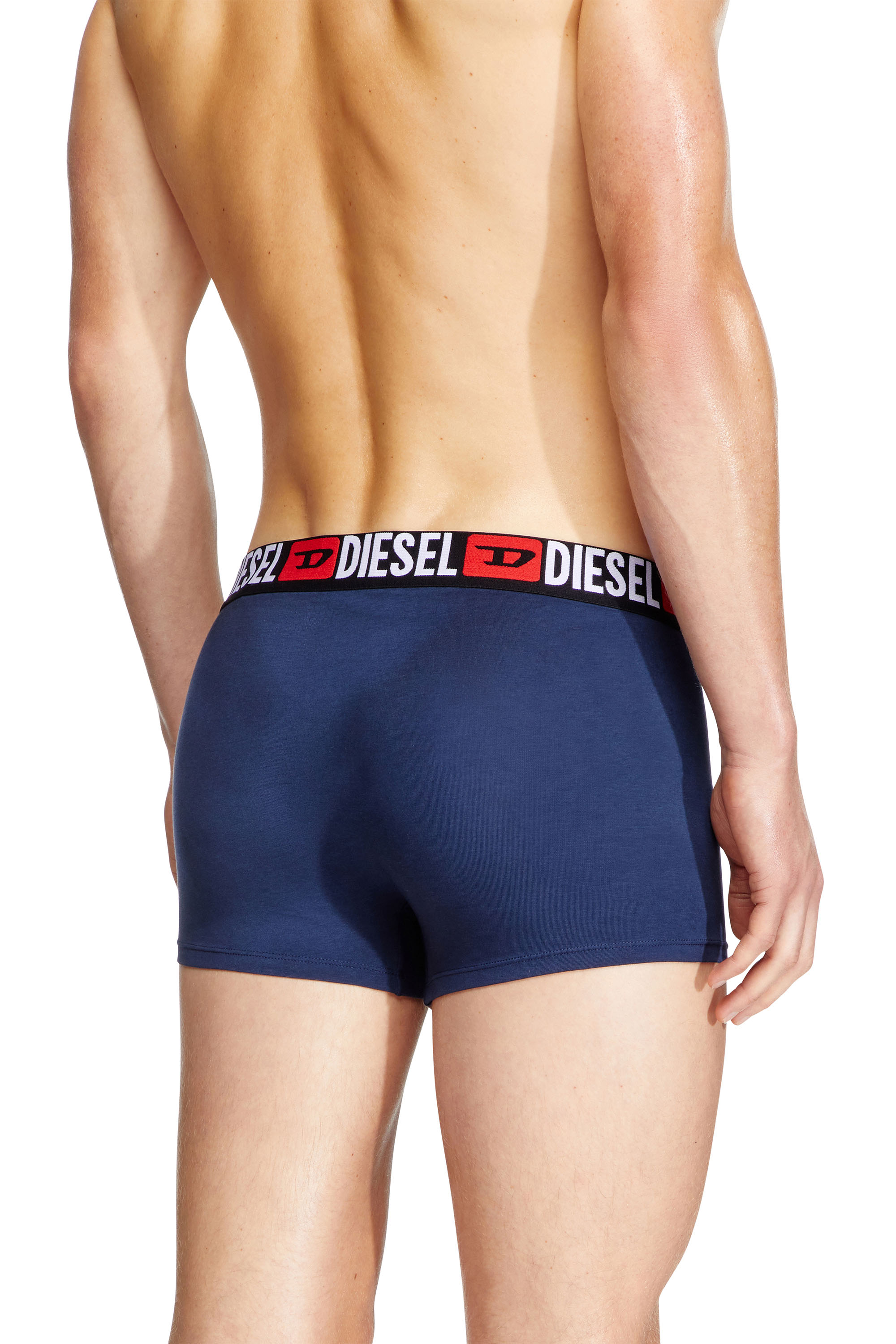 Diesel - UMBX-DAMIENTHREEPACK, Herren Retropants im Dreierpack mit umlaufendem Logo am Bund in Grau/Blau - 3