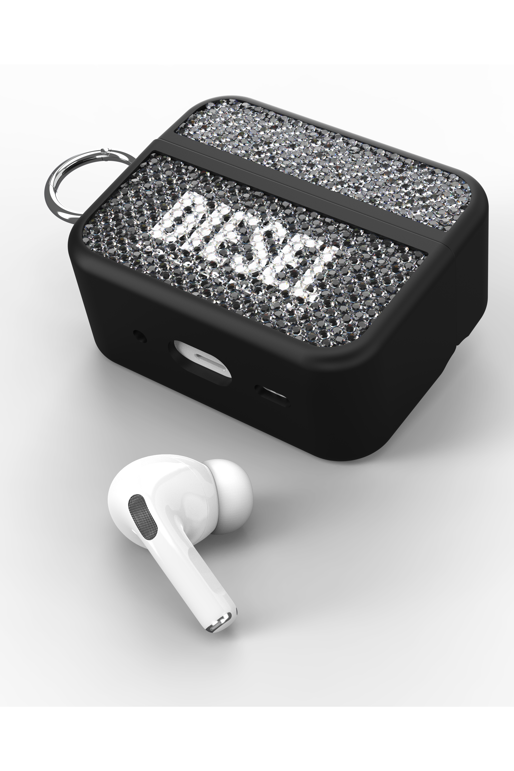 Diesel - 60195 AIRPOD CASE, Unisex Swarovski Crystal Case for Airpods Pro / Pro 2 in Schwarz - 3