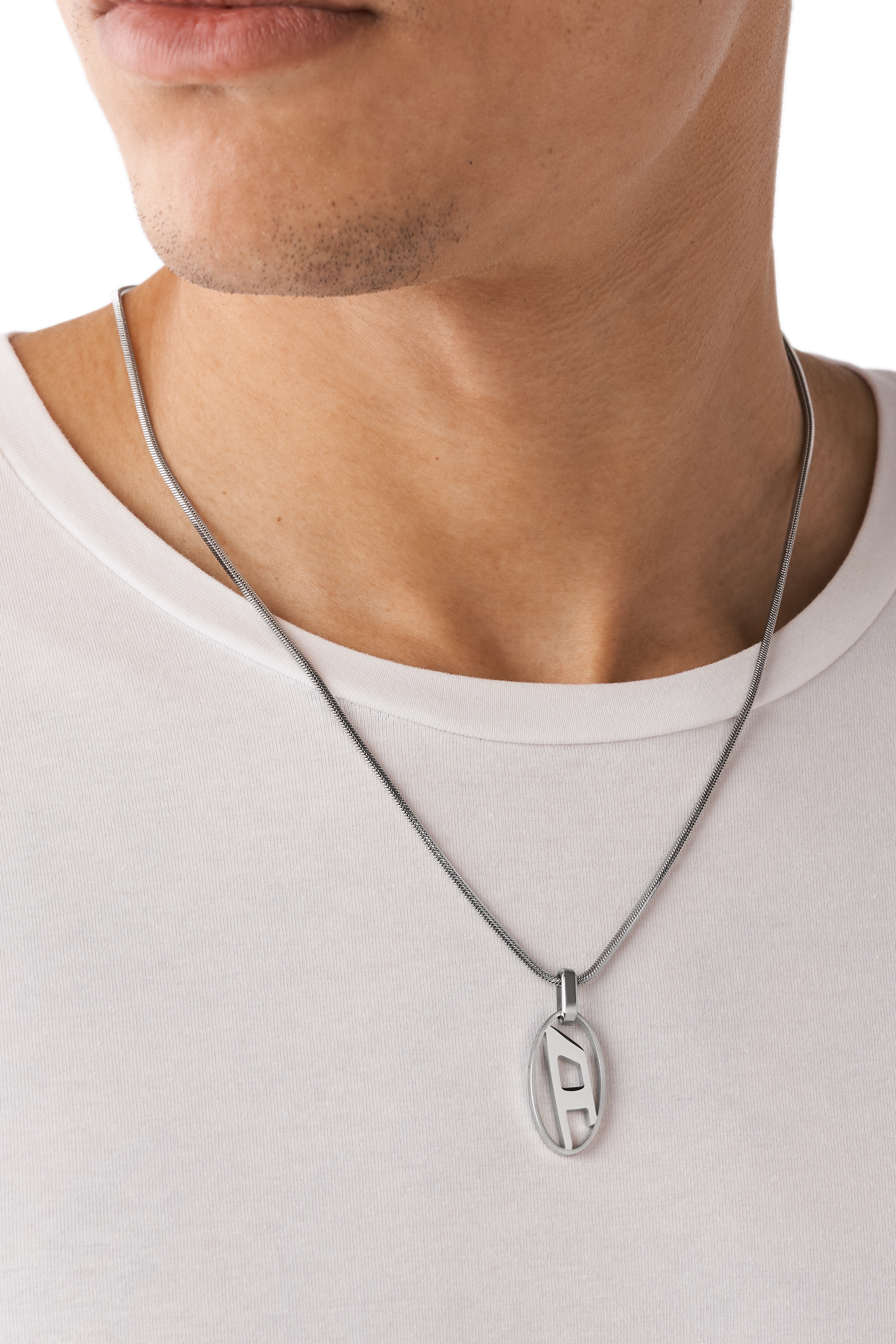 Diesel - DX1342, Unisex Edelstahlkette mit Anhänger in Silber - 3