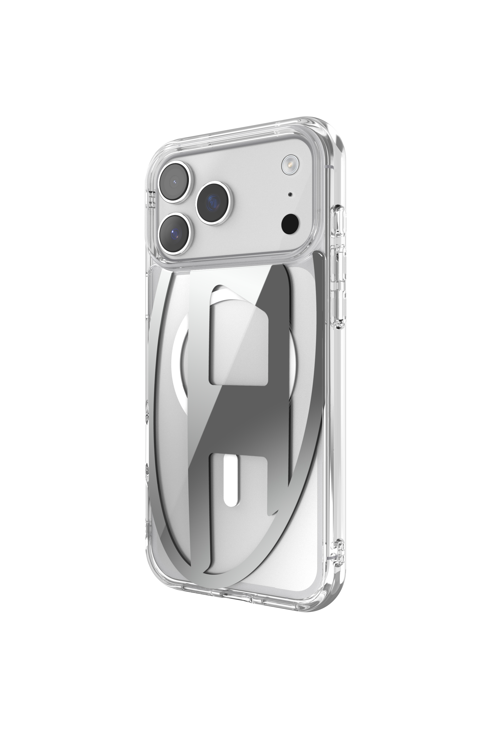 Diesel - 60414 AOP CASE, Unisex Oval D Metallic Case mit Magsafe für iPhone 17 Pro Max in Grau - 4