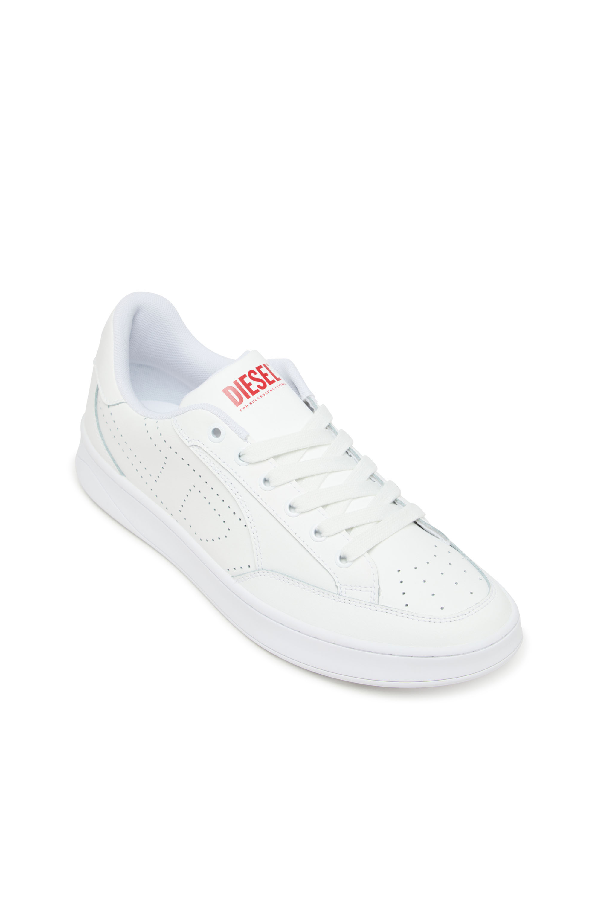 Diesel - S-DAKOTA LOW W, Damen S-Dakota-Sneakers aus Leder mit perforiertem Logo in Weiß - 6