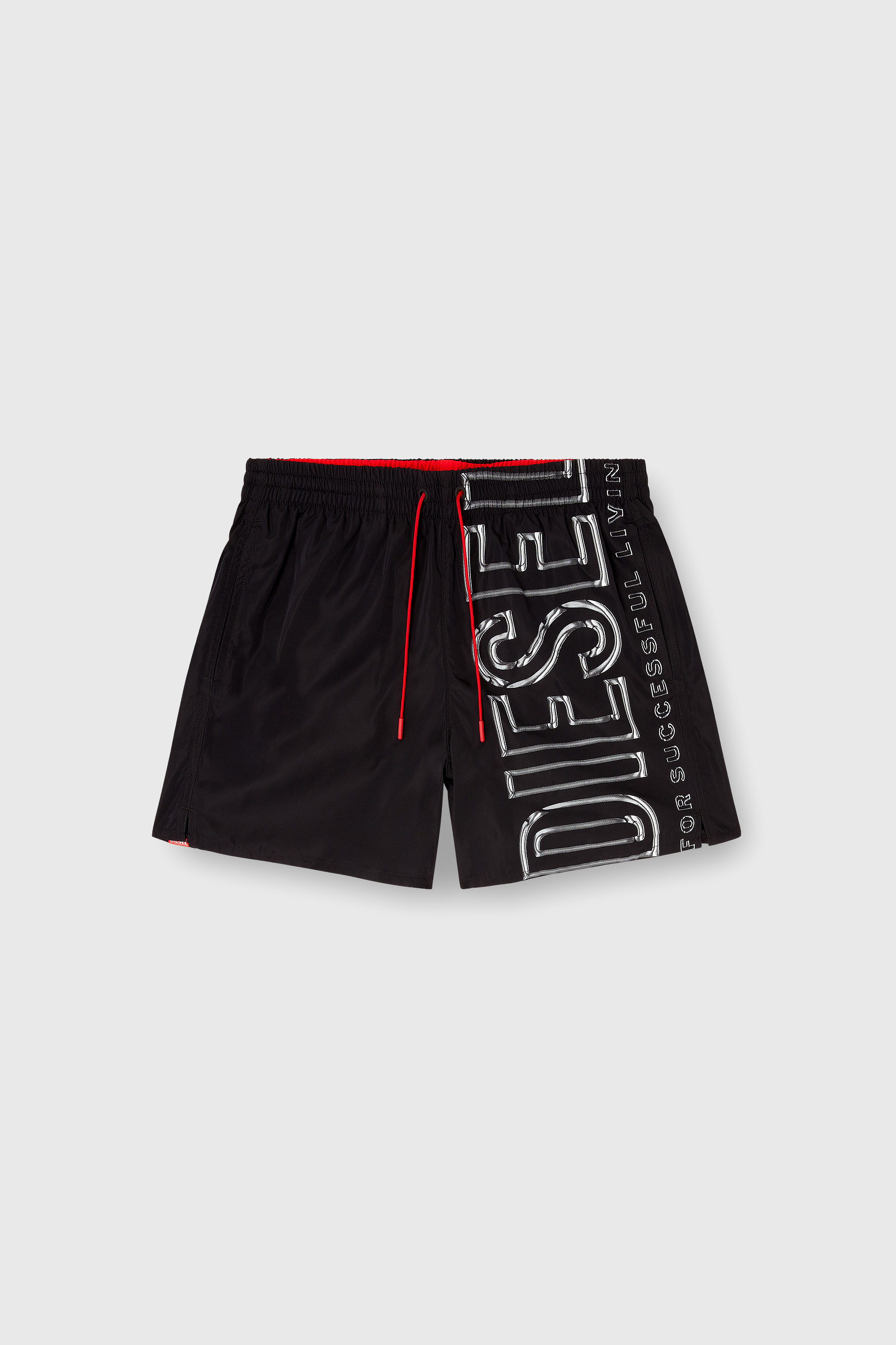 Diesel - SOCCER-41-D-CORE, Herren Badeshorts mit &uuml;bergro&szlig;em Logoprint in Schwarz - 4