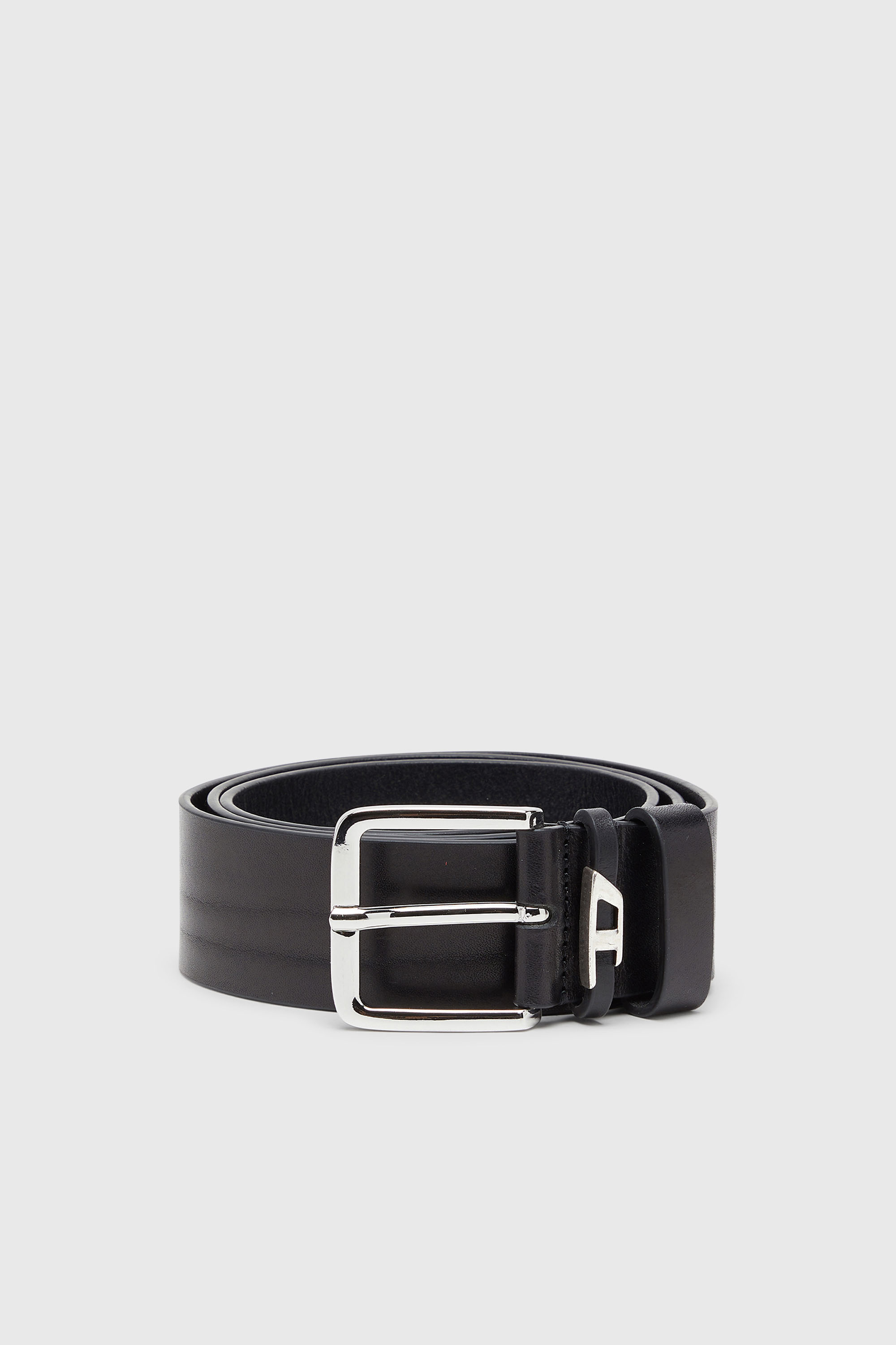 Diesel - B-D LOOP, Herren 4 cm G&uuml;rtel aus Crinkle-Leder in Schwarz - 1