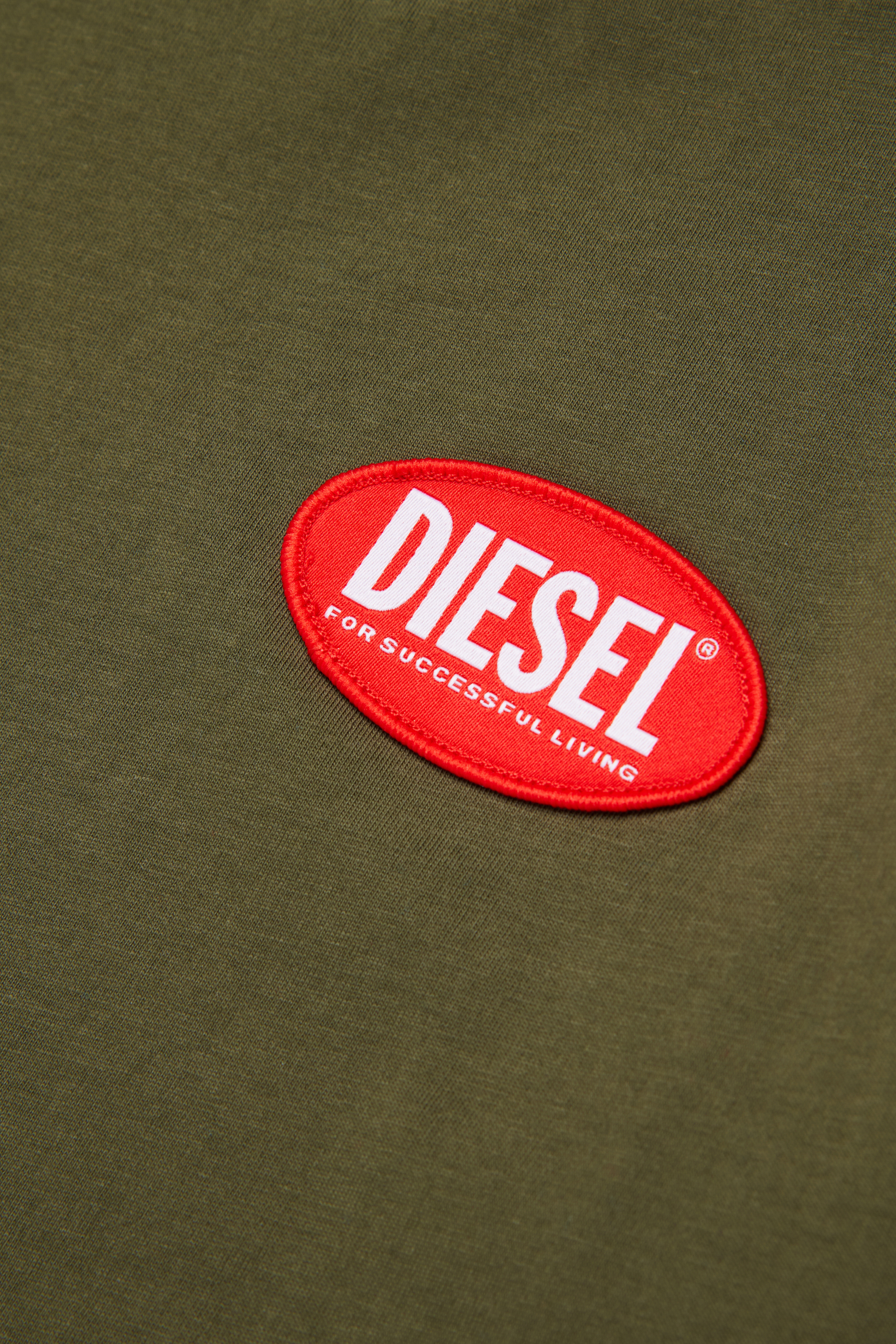 Diesel - TPATCH OVER, Herren Baumwoll-T-Shirt mit Aufn&auml;her in Gr&uuml;n - 4