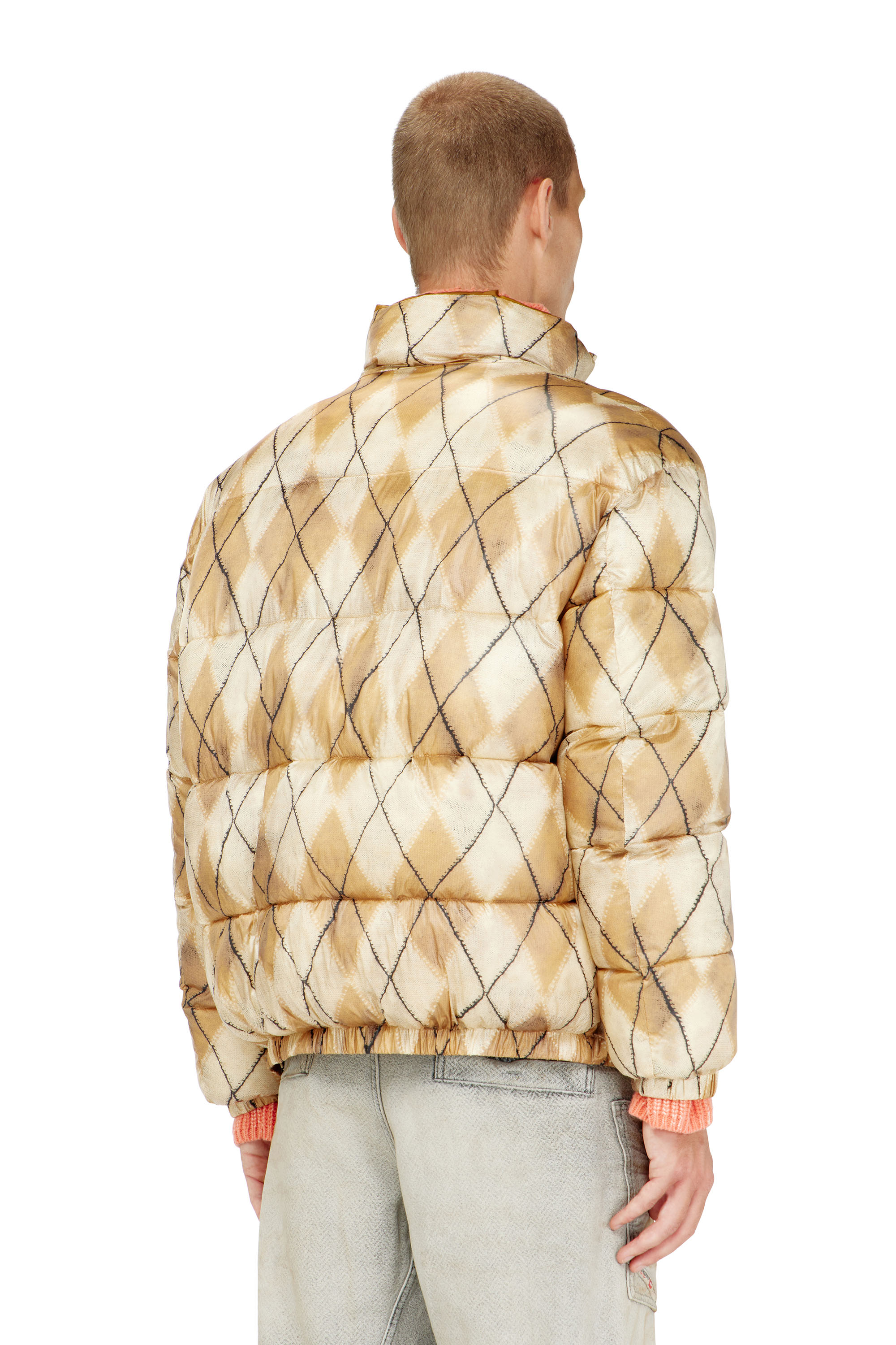 Diesel - W-BOURB-DLCK, Herren Wendbare Steppjacke mit argyle-print in null - 4