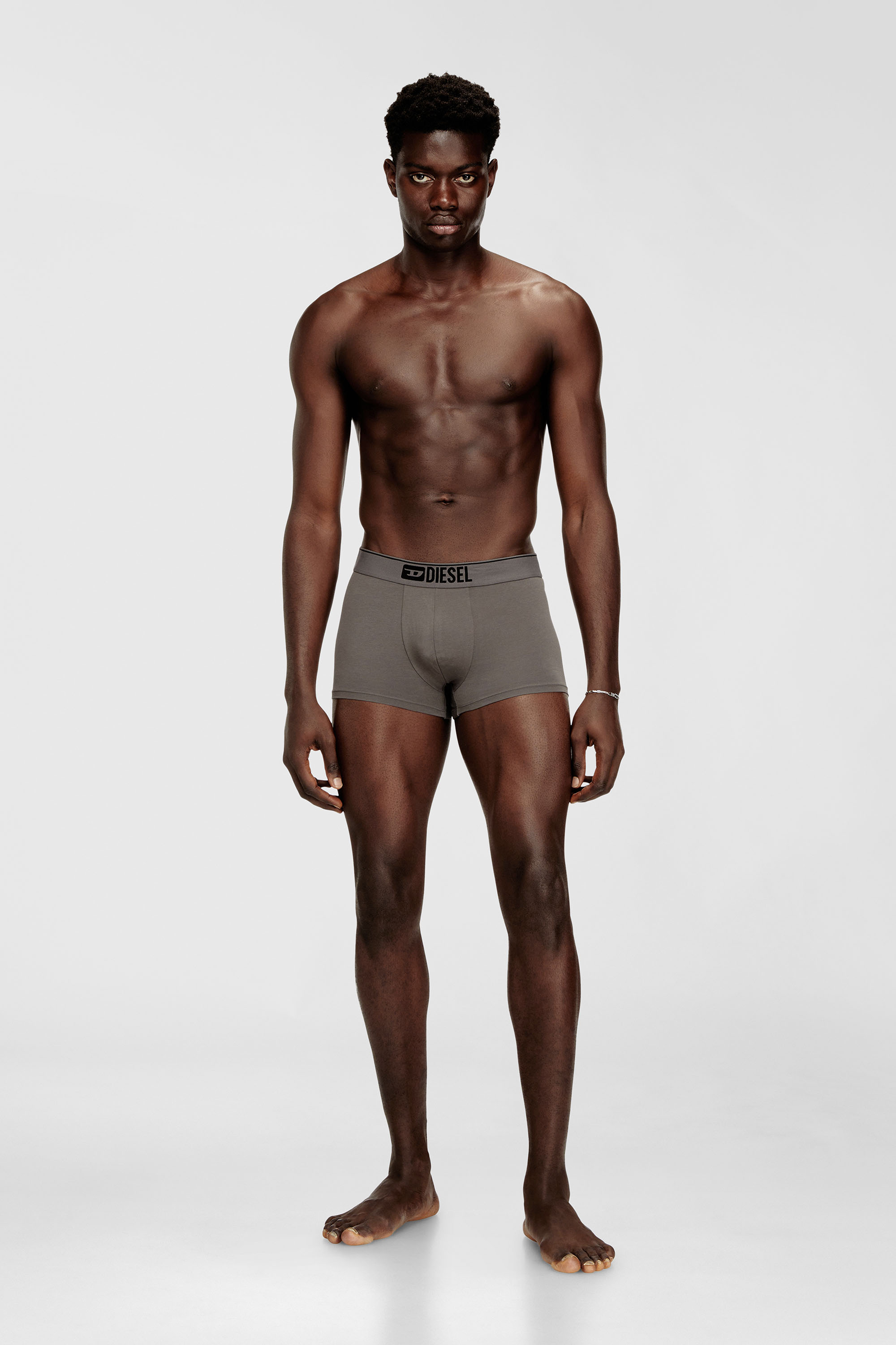 Diesel - UMBX-DAMIENTHREEPACK, Man's Three-pack of plain boxer briefs in Black/Grey - 2
