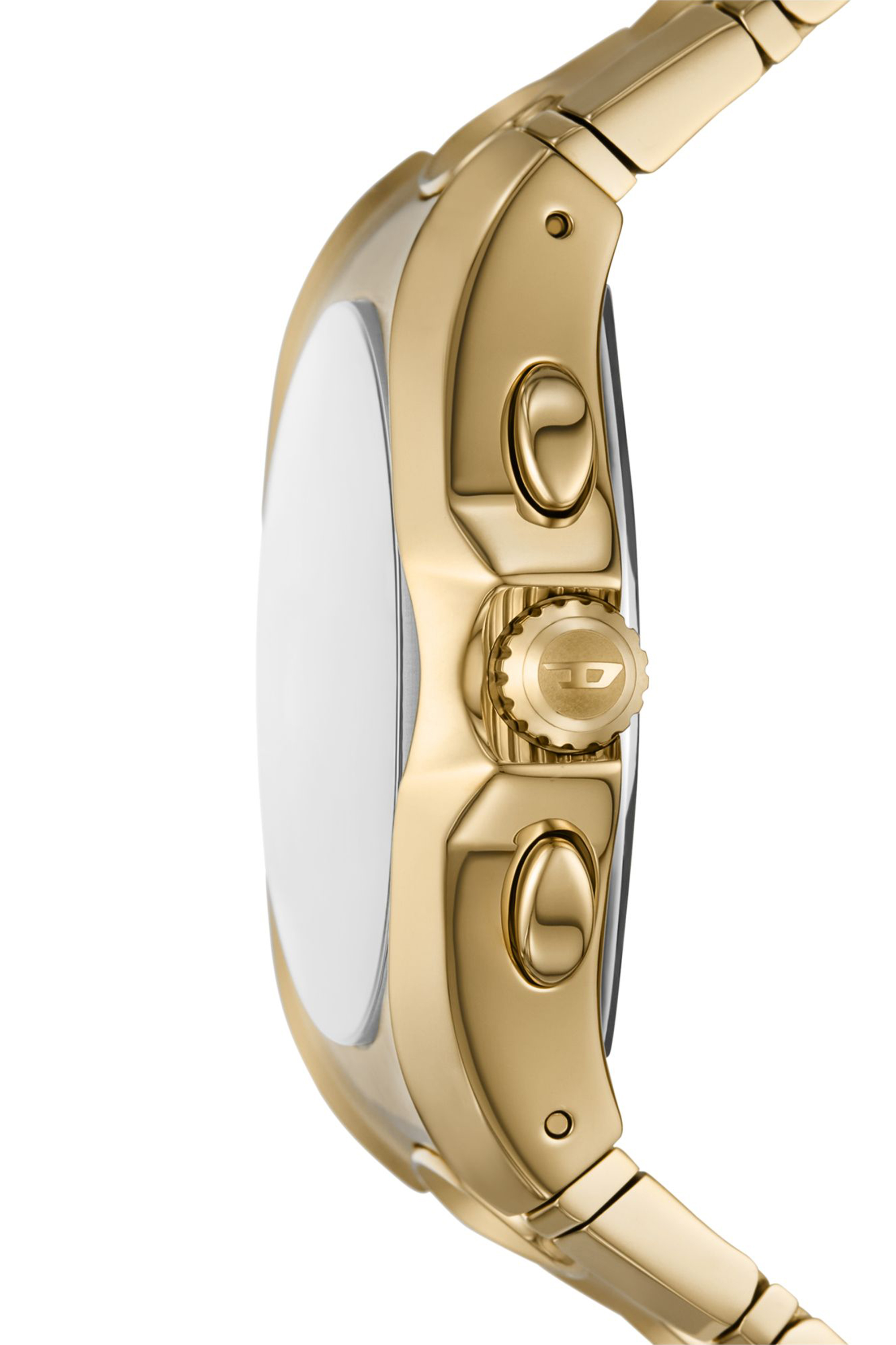 Diesel - DZ4695 WATCH, Man's D-Curve gold-tone stainless steel watch in Gold - 3