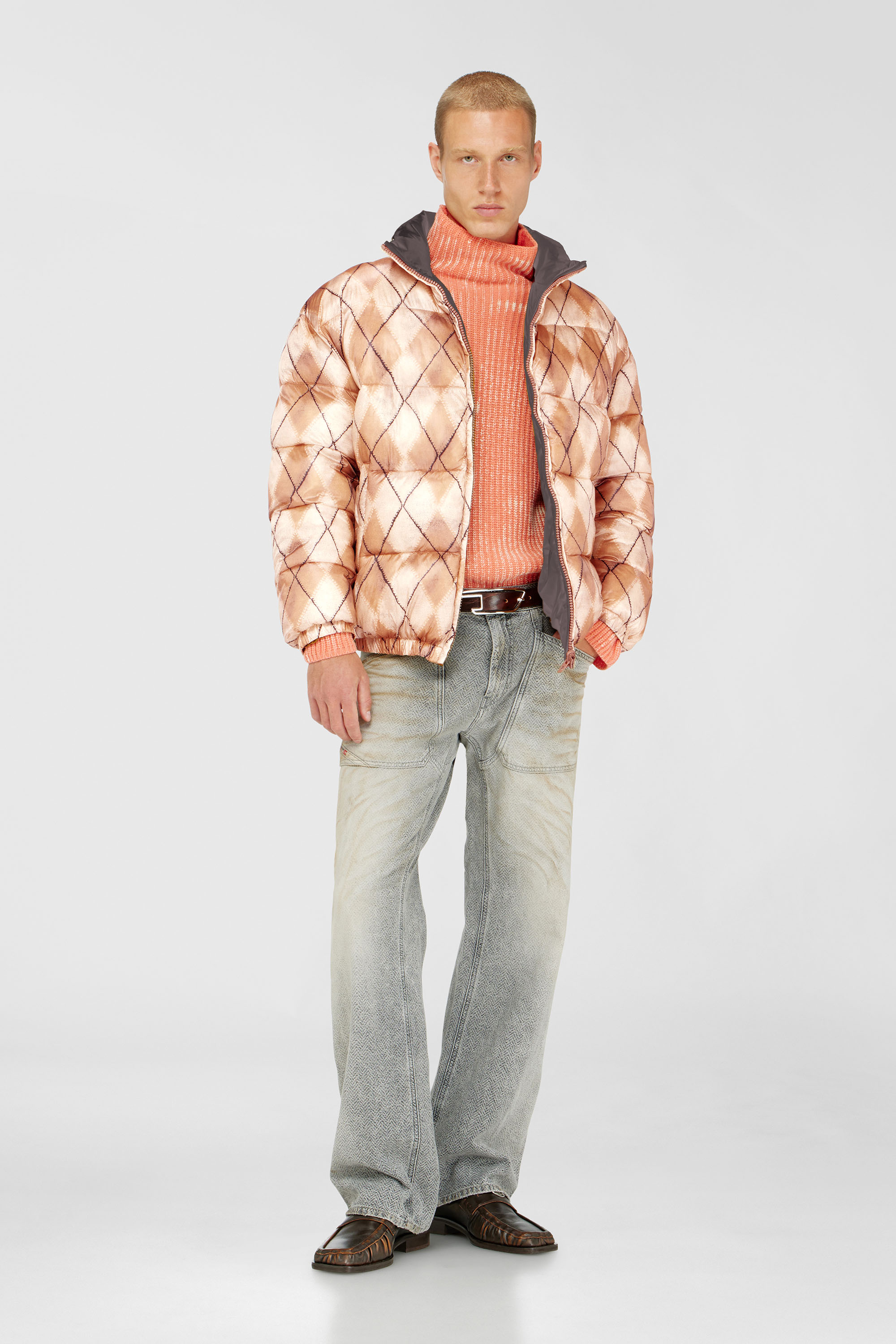 Wendbare Steppjacke mit argyle-print