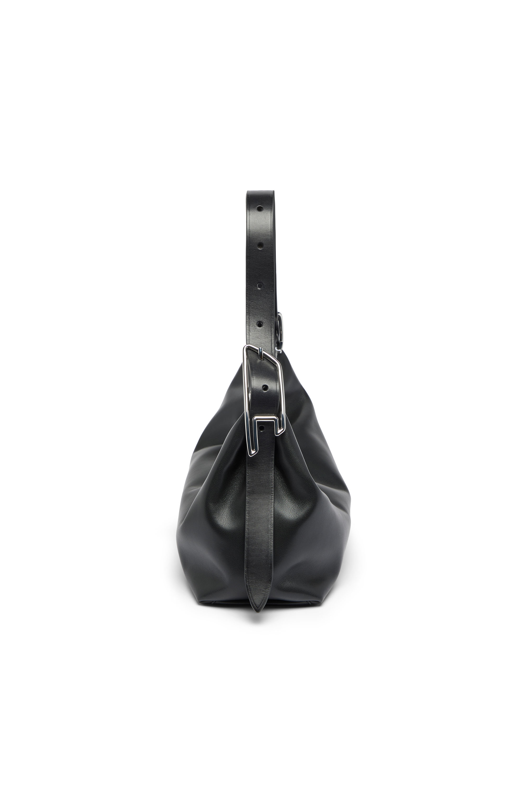 Diesel - D-LINE HOBO S, Damen D-Line-Leder-Schultertasche in Schwarz - 5