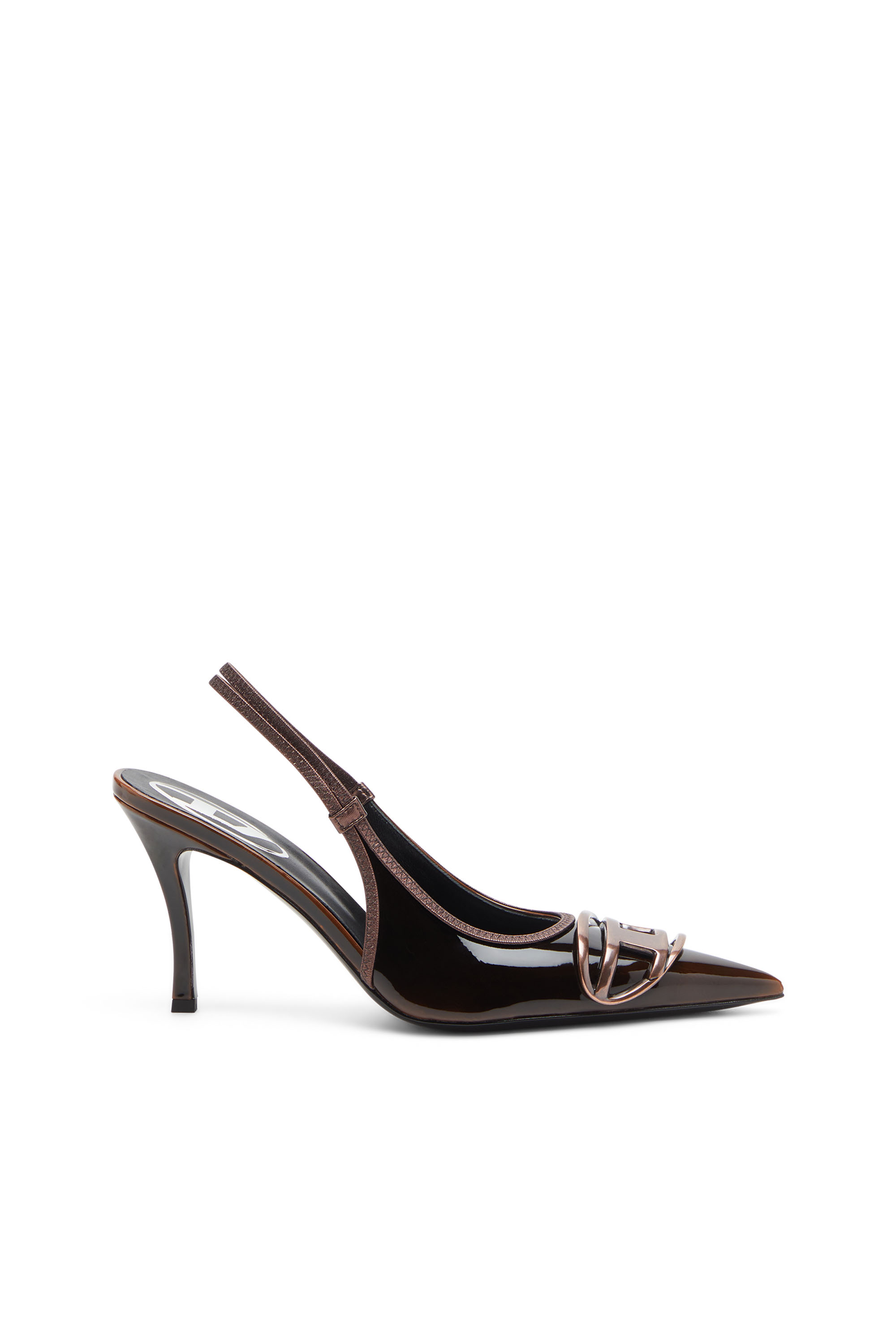 Diesel - D-VENUS SB, Damen D-Venus-Lack-Slingback-Pumps mit Dégradé-Effekt in Blau/Braun - 1