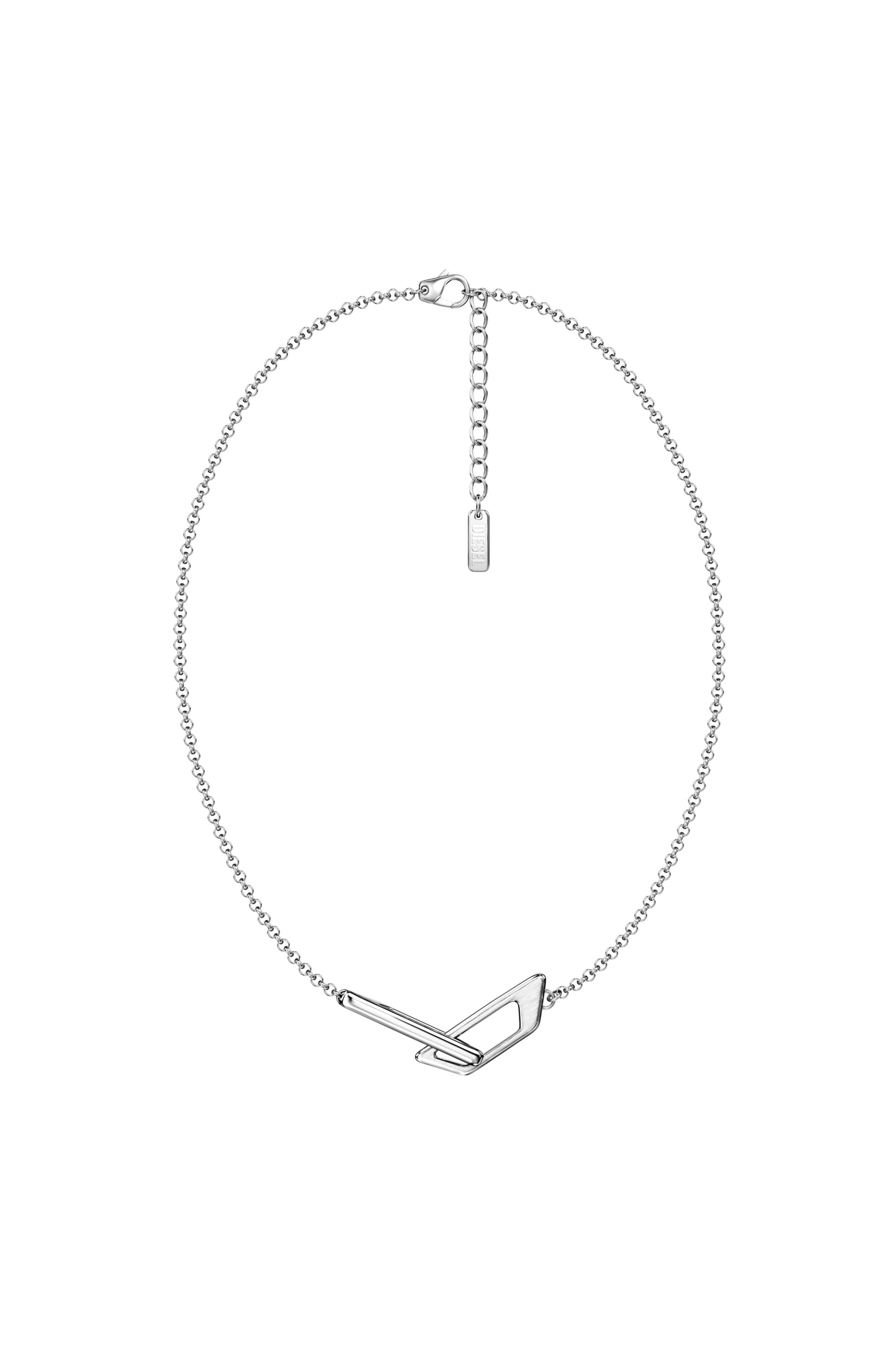 Diesel - DX1727040, Unisex Bandhalskette aus Edelstahl in Silber - 1
