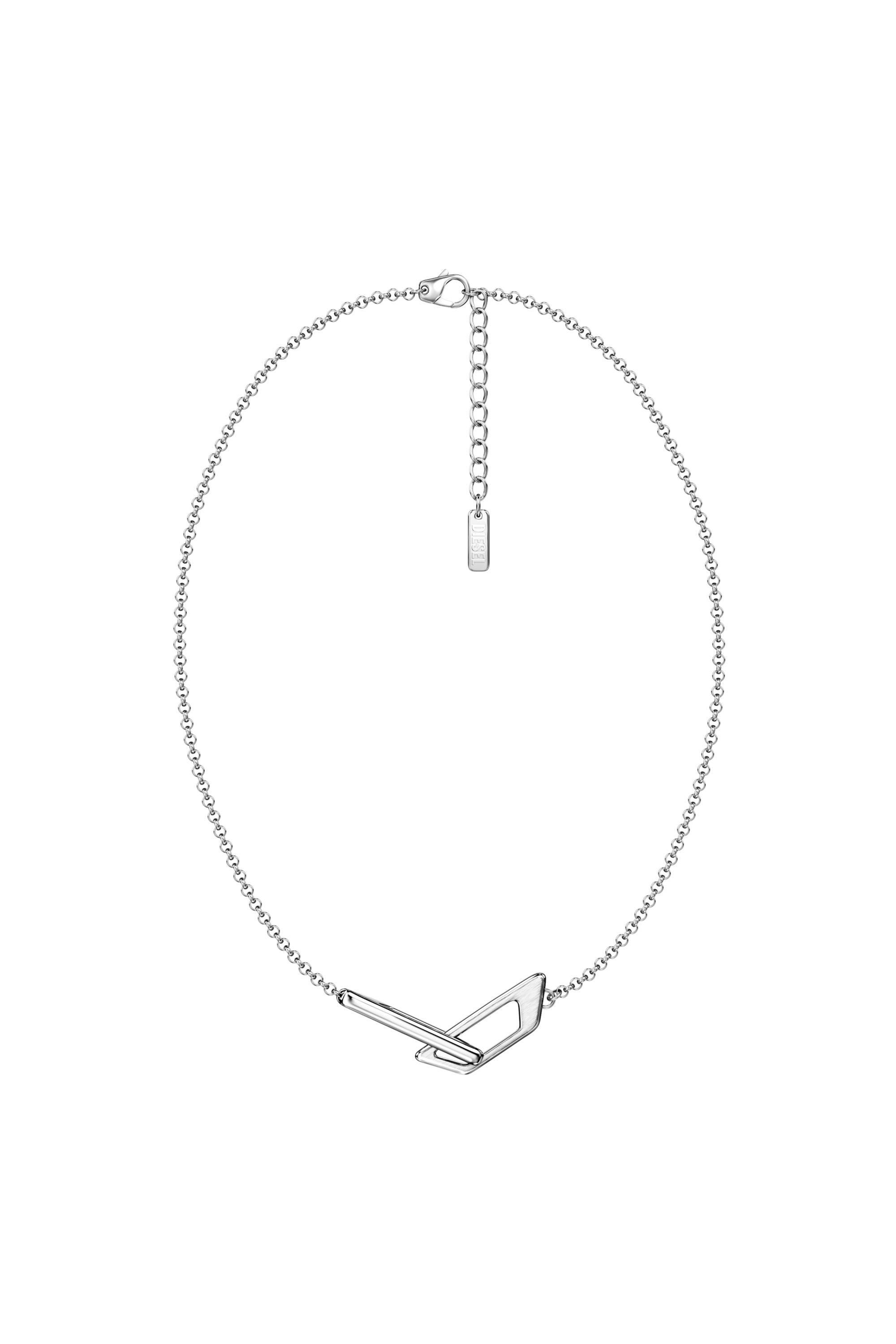 Diesel - DX1727040, Unisex Bandhalskette aus Edelstahl in Silber - 1