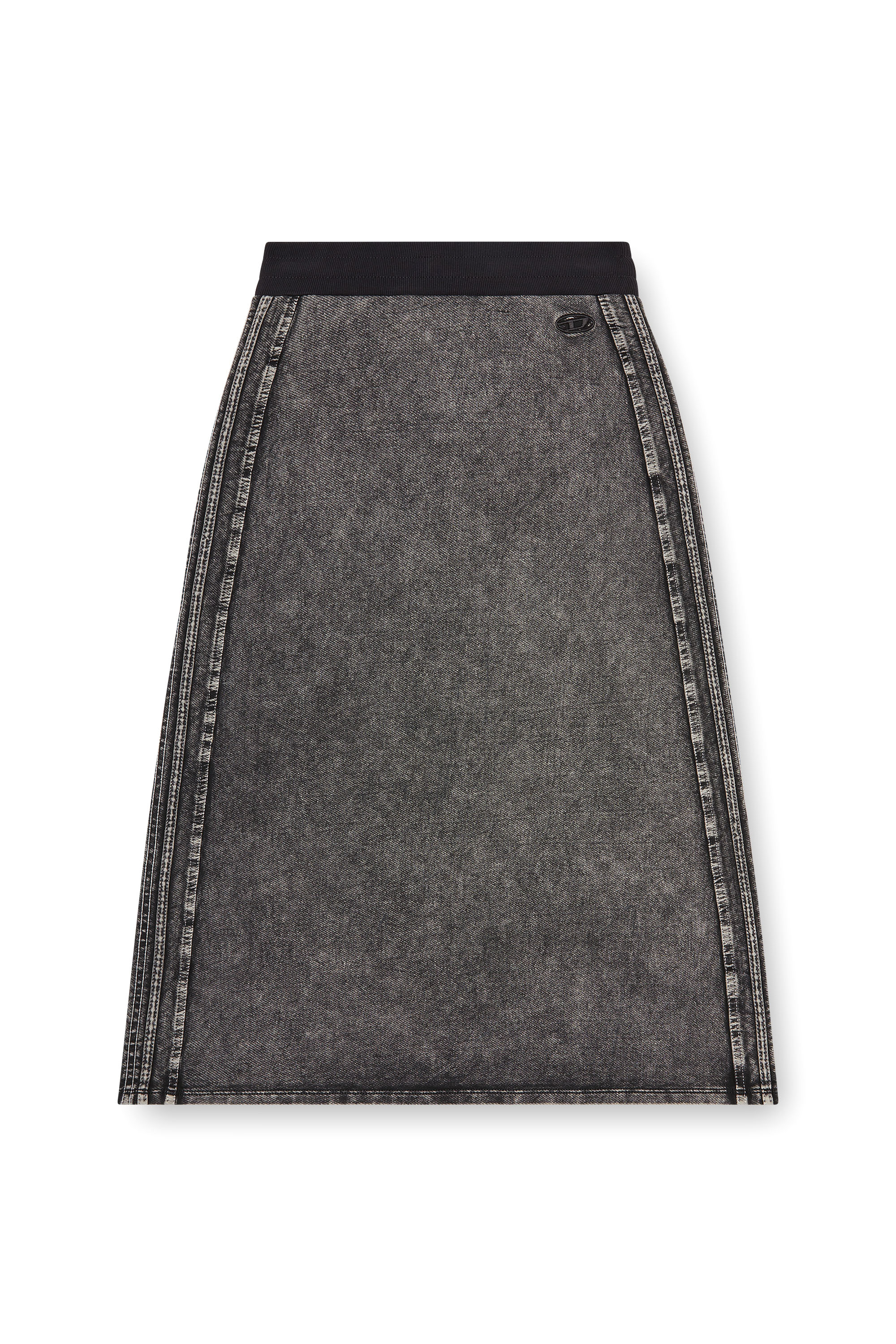 Diesel - O-ERMY, Damen Fleece-Baumwollrock mit Seitenstreifen in null - 3