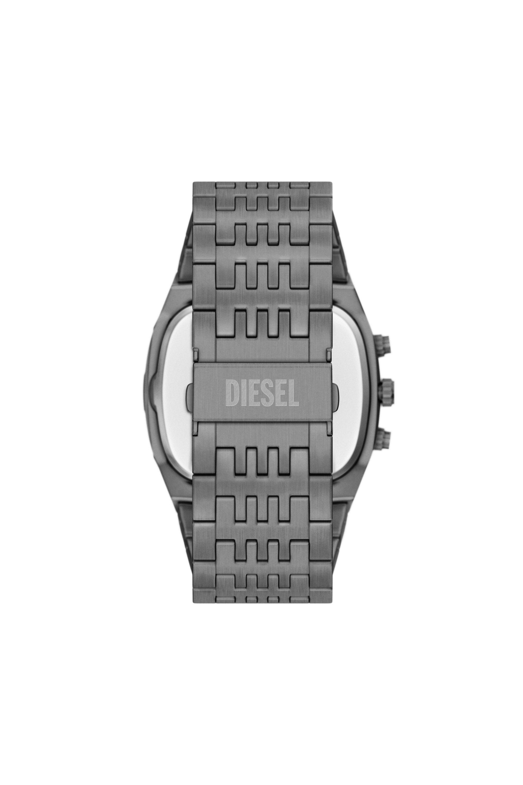 Diesel - DZ4717 WATCH, Herren Spiked Cushion Uhr aus Edelstahl in Gunmetal-Optik in Dunkelgrau - 2