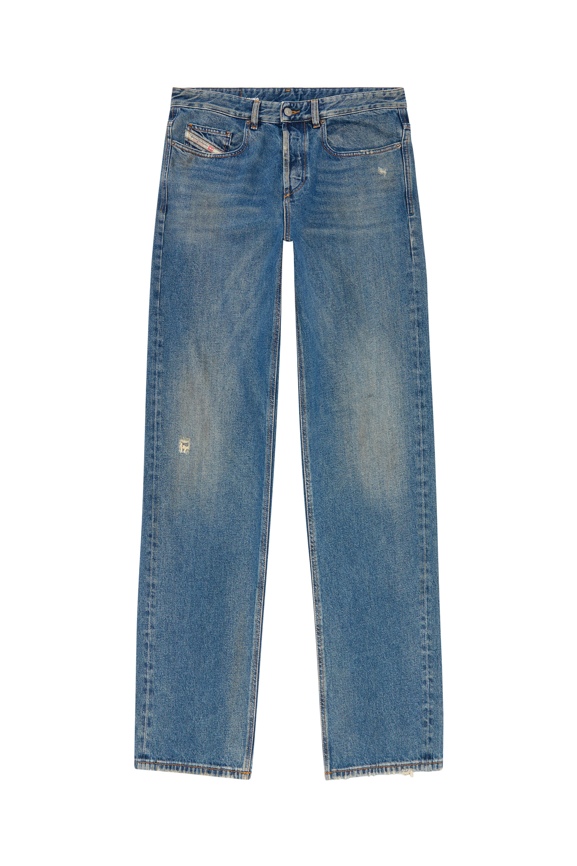 Diesel - Straight Jeans 2001 D-Macro 09J79, Mittelblau - Image 5