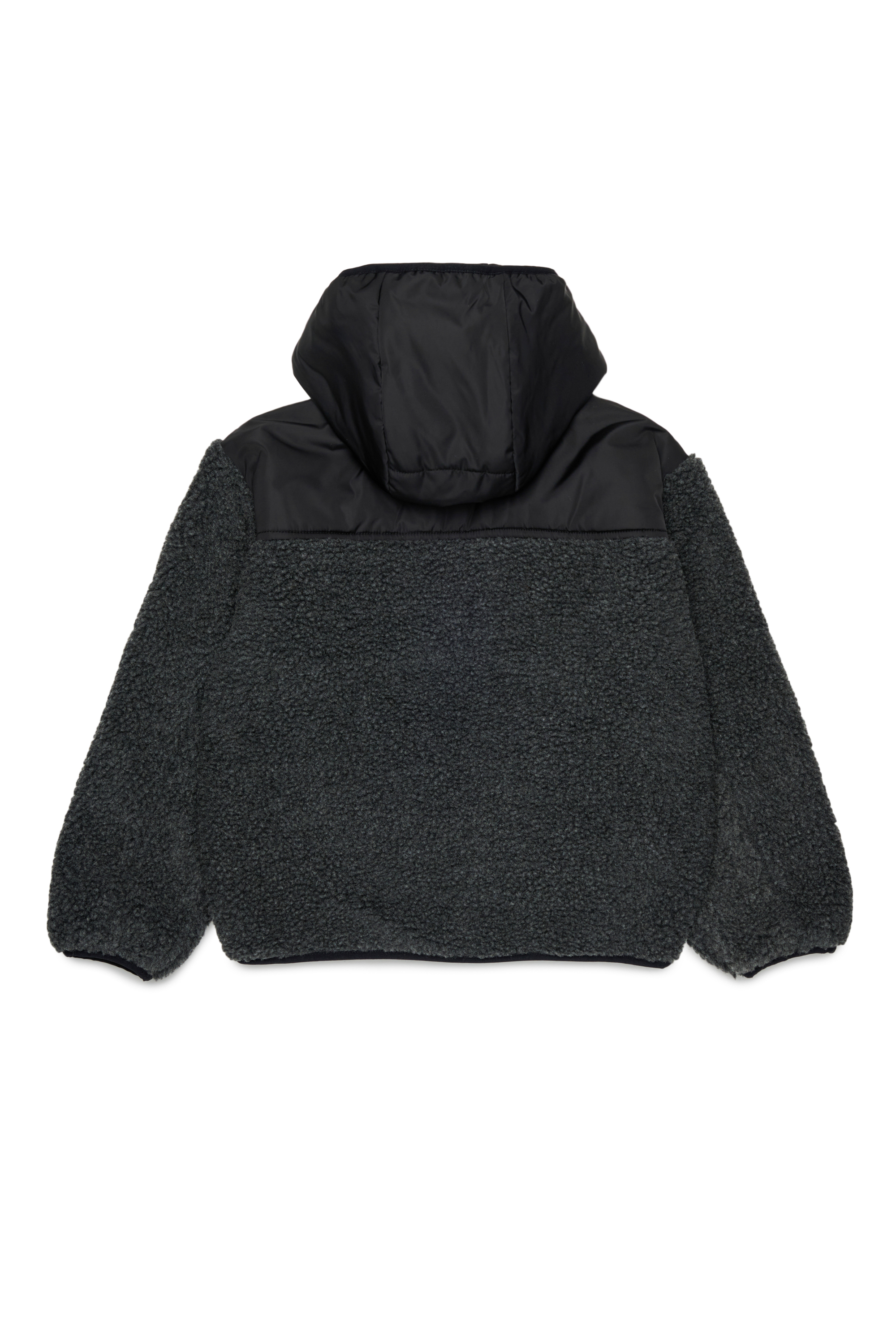 Diesel - JSHEAR, Herren Kapuzensweatjacke aus nylon und teddy-fleece in Schwarz - 2