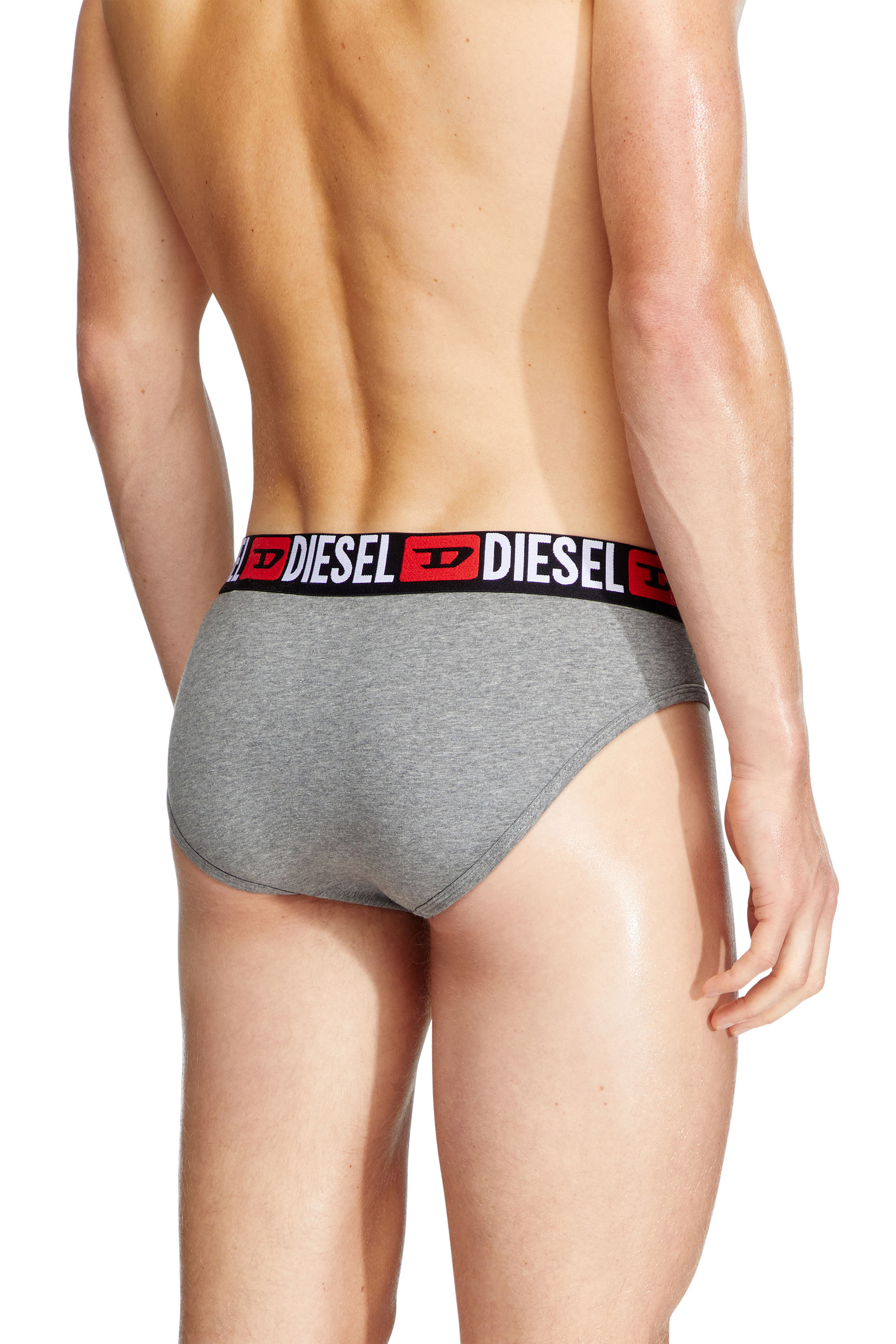 Diesel - UMBR-ANDRETHREEPACK, Herren Einfarbige Briefs im Dreierpack in Weiss/Schwarz - 4