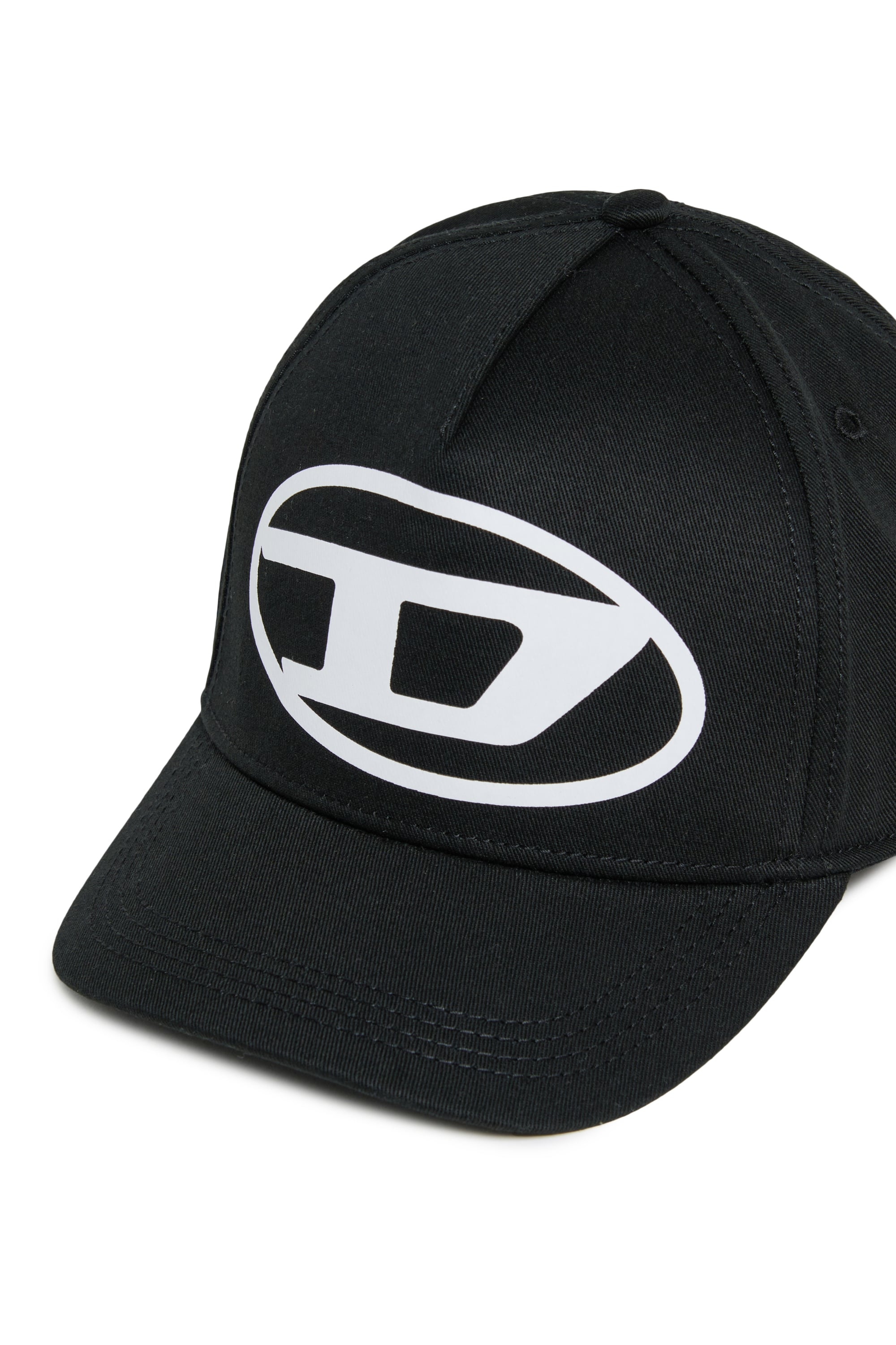 Diesel - FLIMO, Man's Baseball cap with Oval D logo print in Black - 3