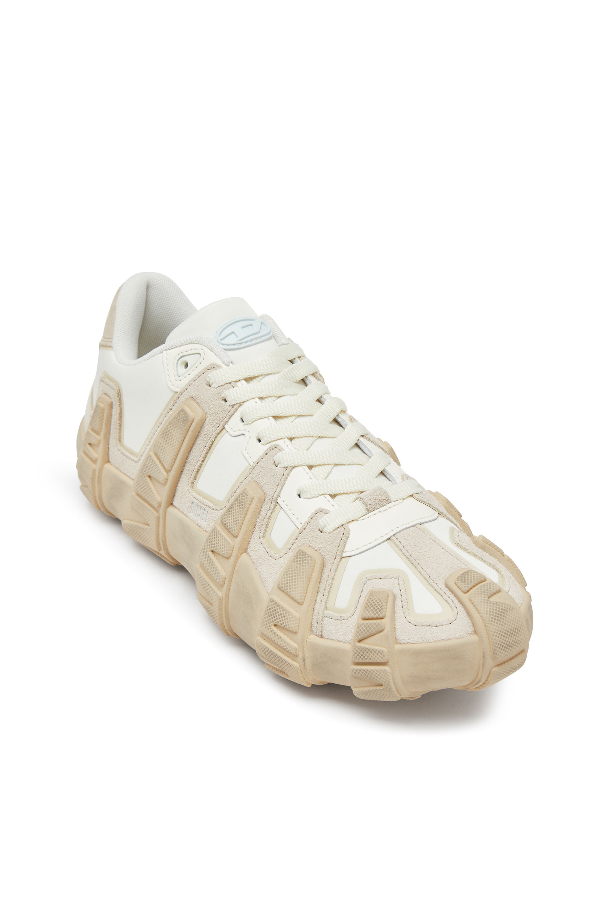 Diesel - S-D-GRIFFE LOW, Herren S-D-Griffe - Turnschuhe aus Nylon in Weiss/Beige - 6