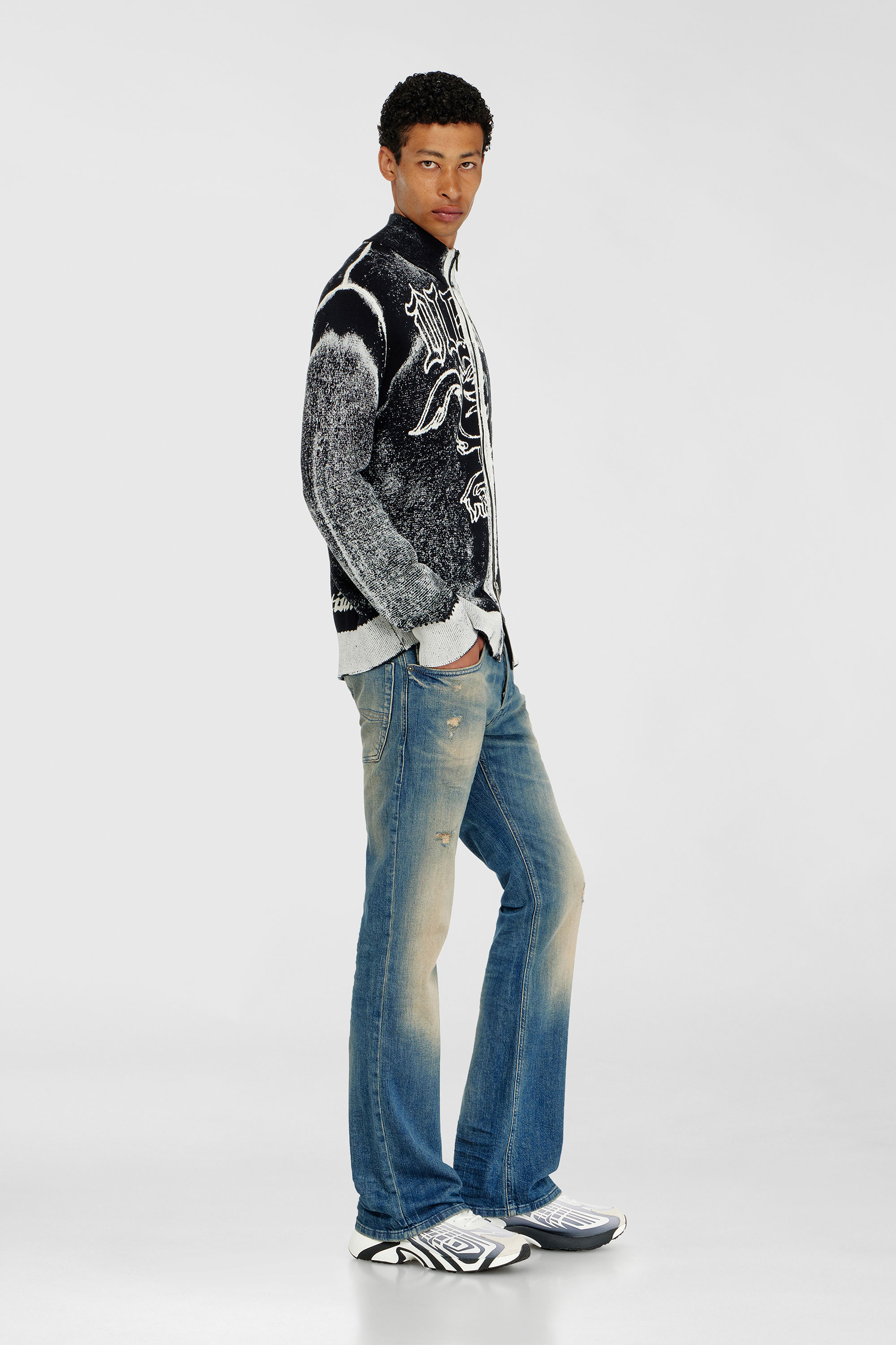 Diesel - Herren Bootcut Jeans 2007 Zatiny 0KBBW, Mittelblau - 2