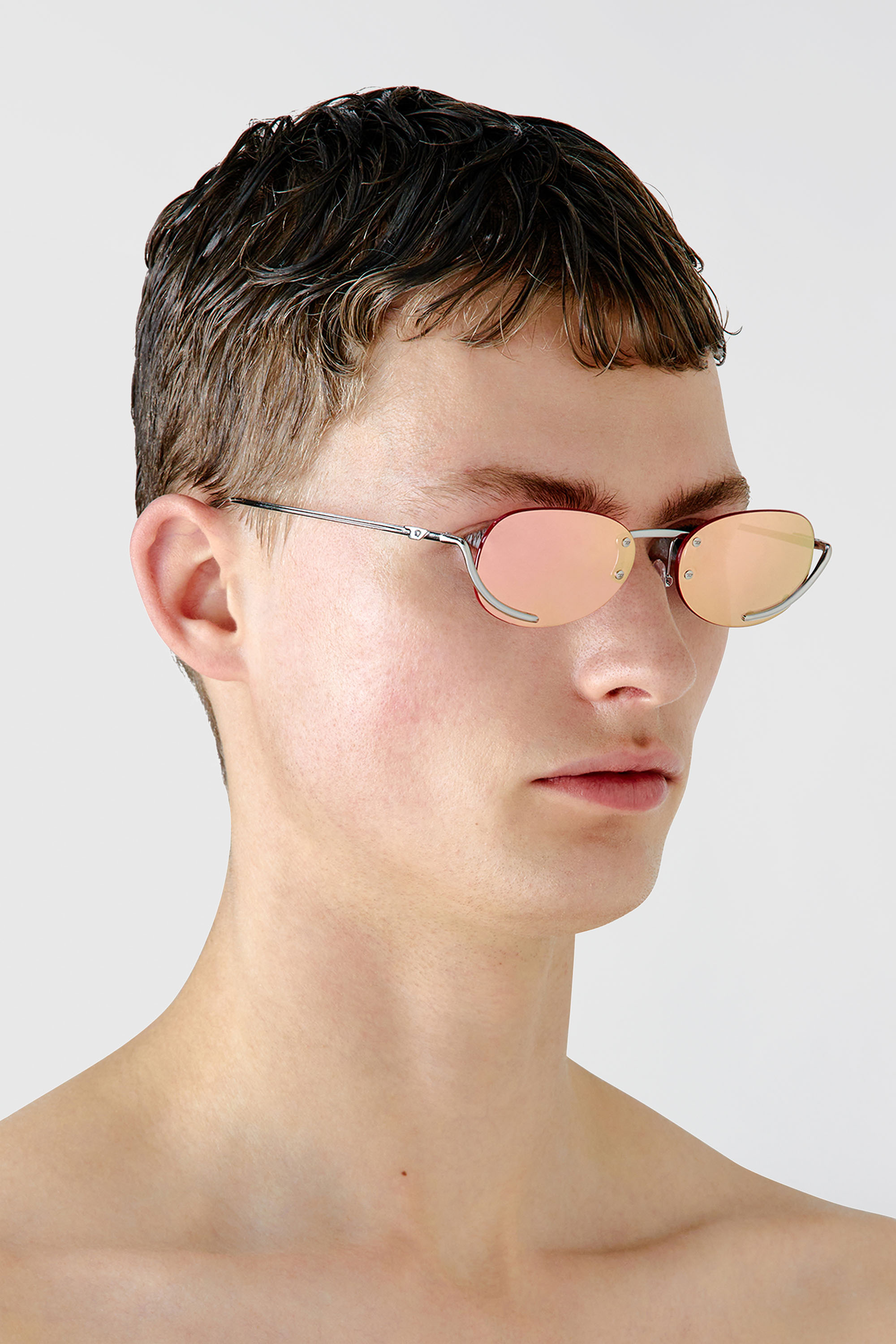 Diesel - 0DL1004, Unisex Ovaler Modell Brille in Rosa - 4