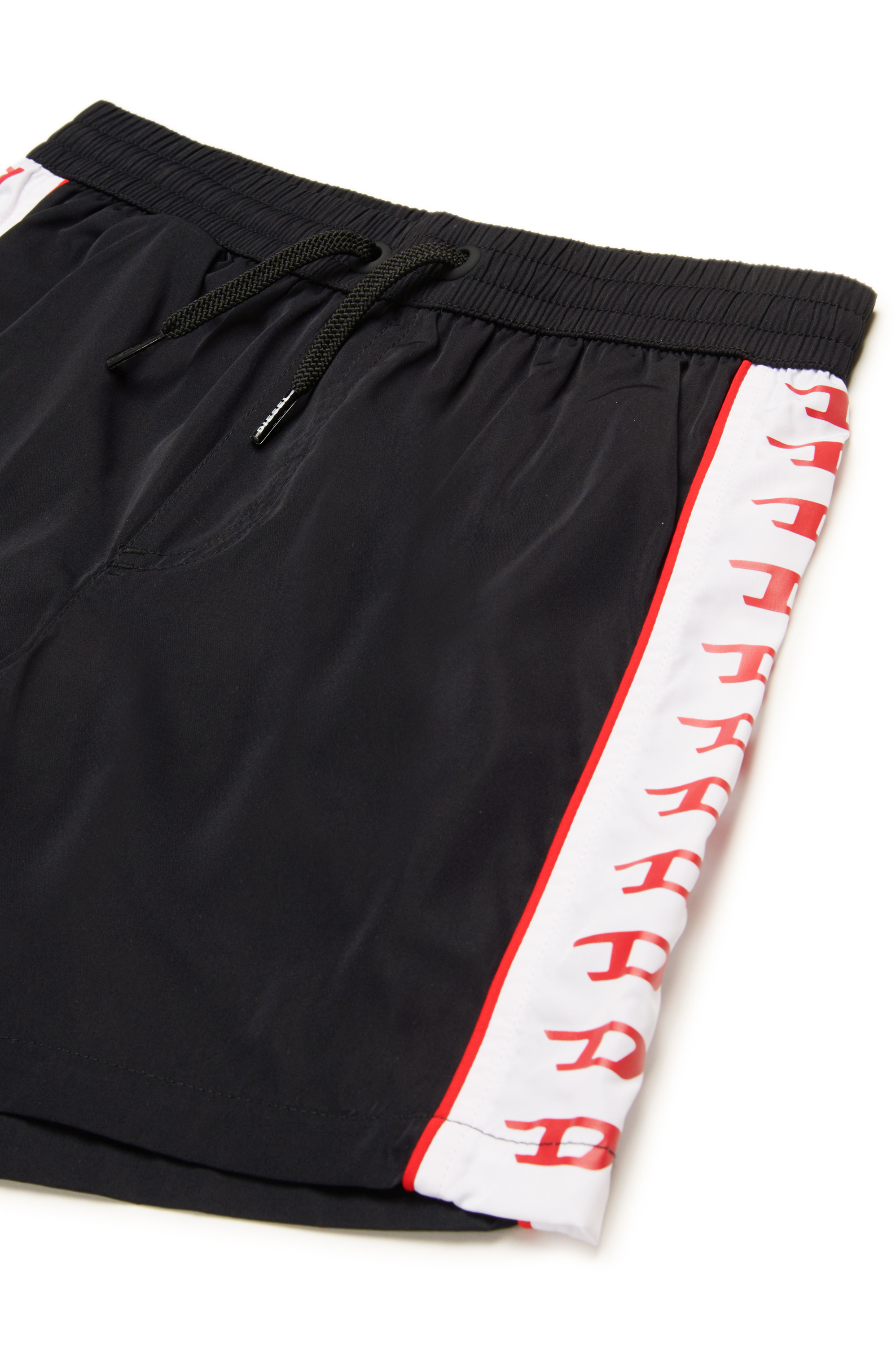 Diesel - MIPRES, Herren Badeshorts mit Logo-Kontrastbändern in Schwarz - 3