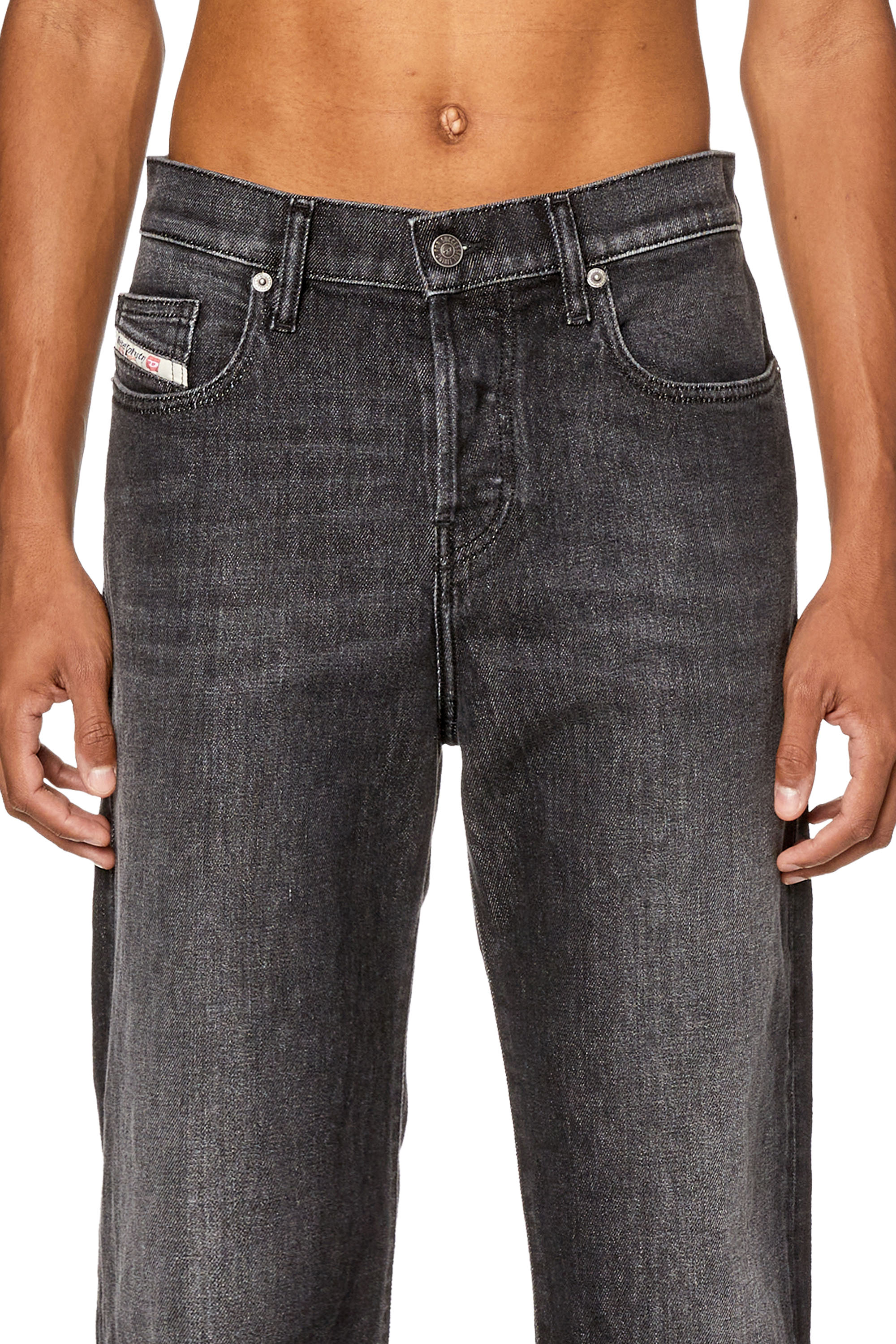 Diesel - Straight Jeans 2020 D-Viker 09F75, Schwarz/Dunkelgrau - Image 3