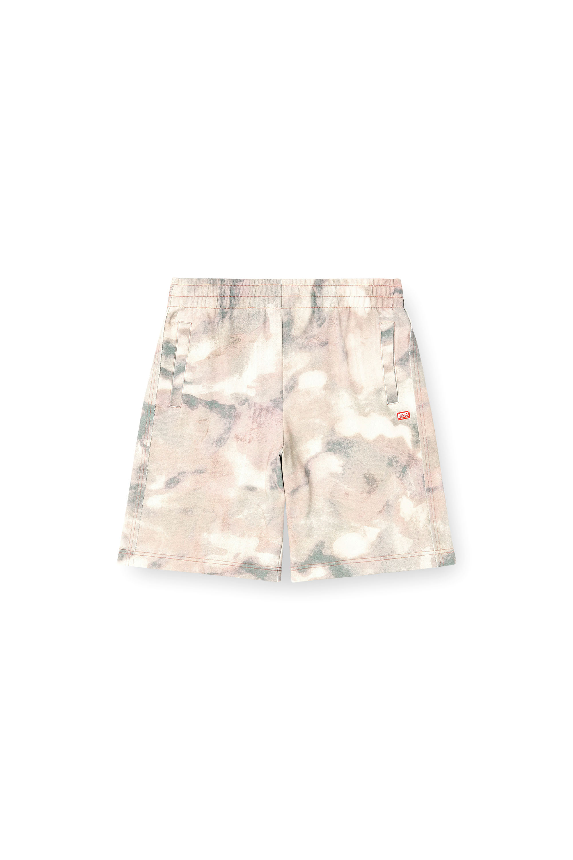 Diesel - P-CRONE-V1, Herren Sweatshorts mit digitalem Camouflage-Print in Beige/Braun - 3