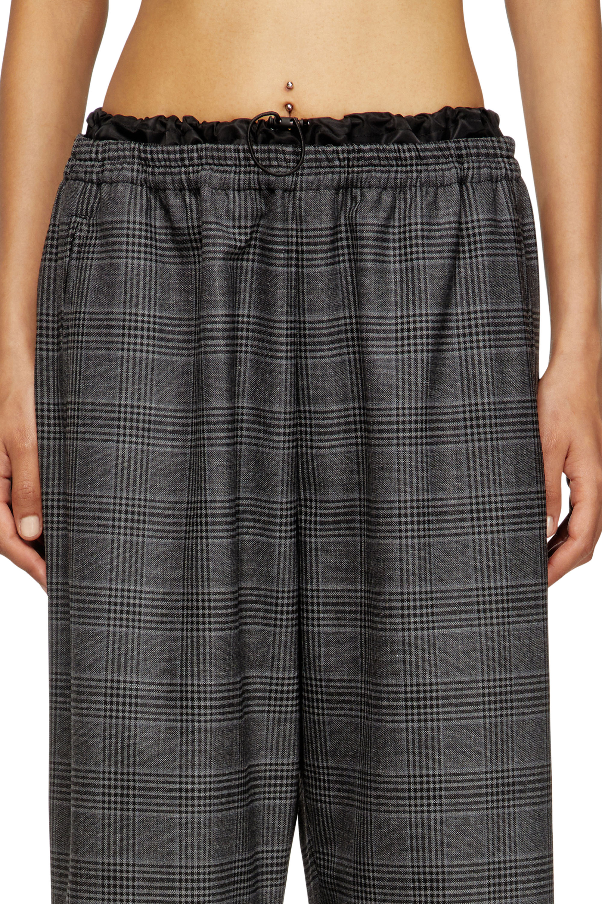 Diesel - P-YRITE, Damen Wollhose mit Leistentaschen in Schwarz - 5