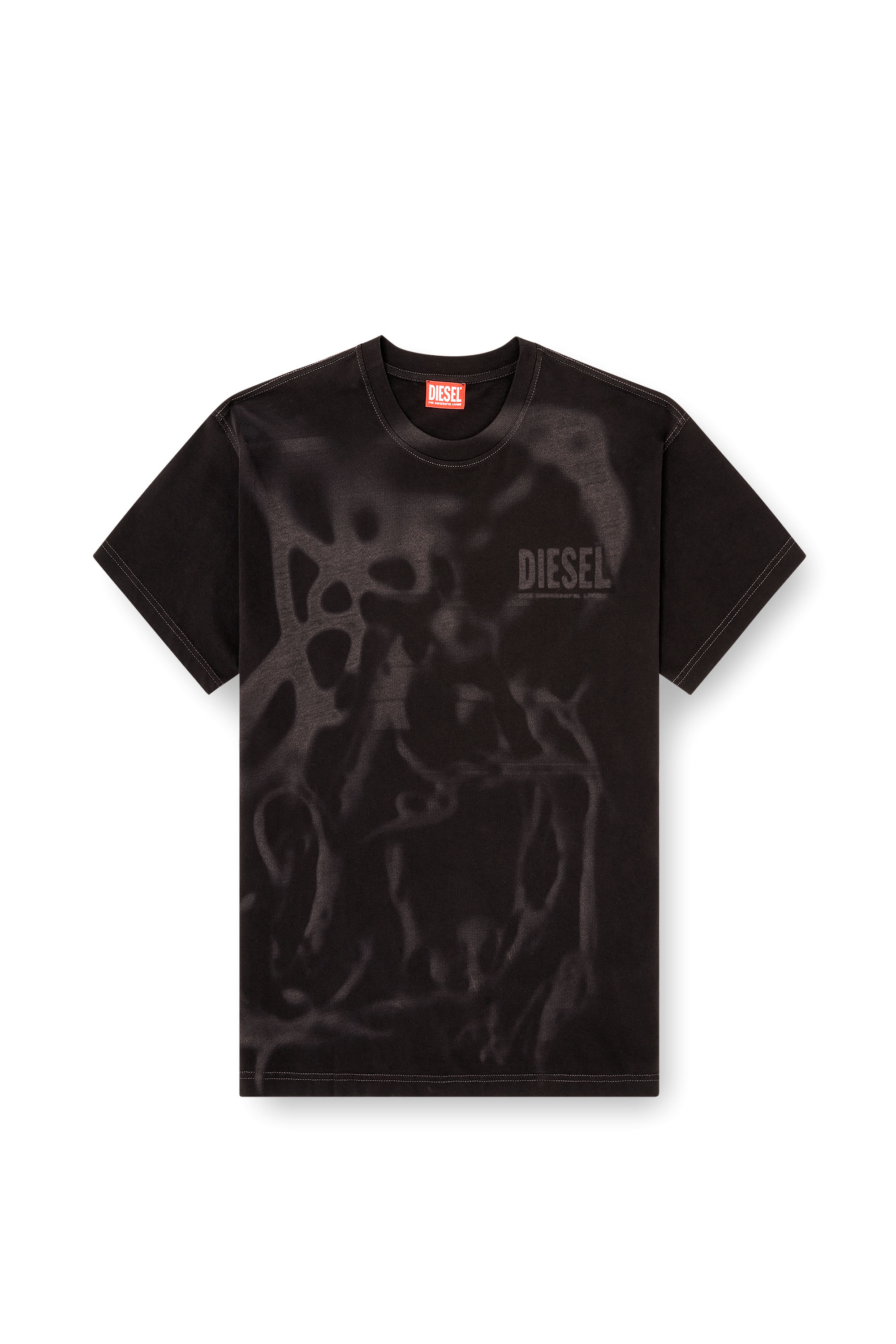 Diesel - T-NORM-V7, Herren Baumwoll-T-Shirt mit Laserdruck in Schwarz - 2