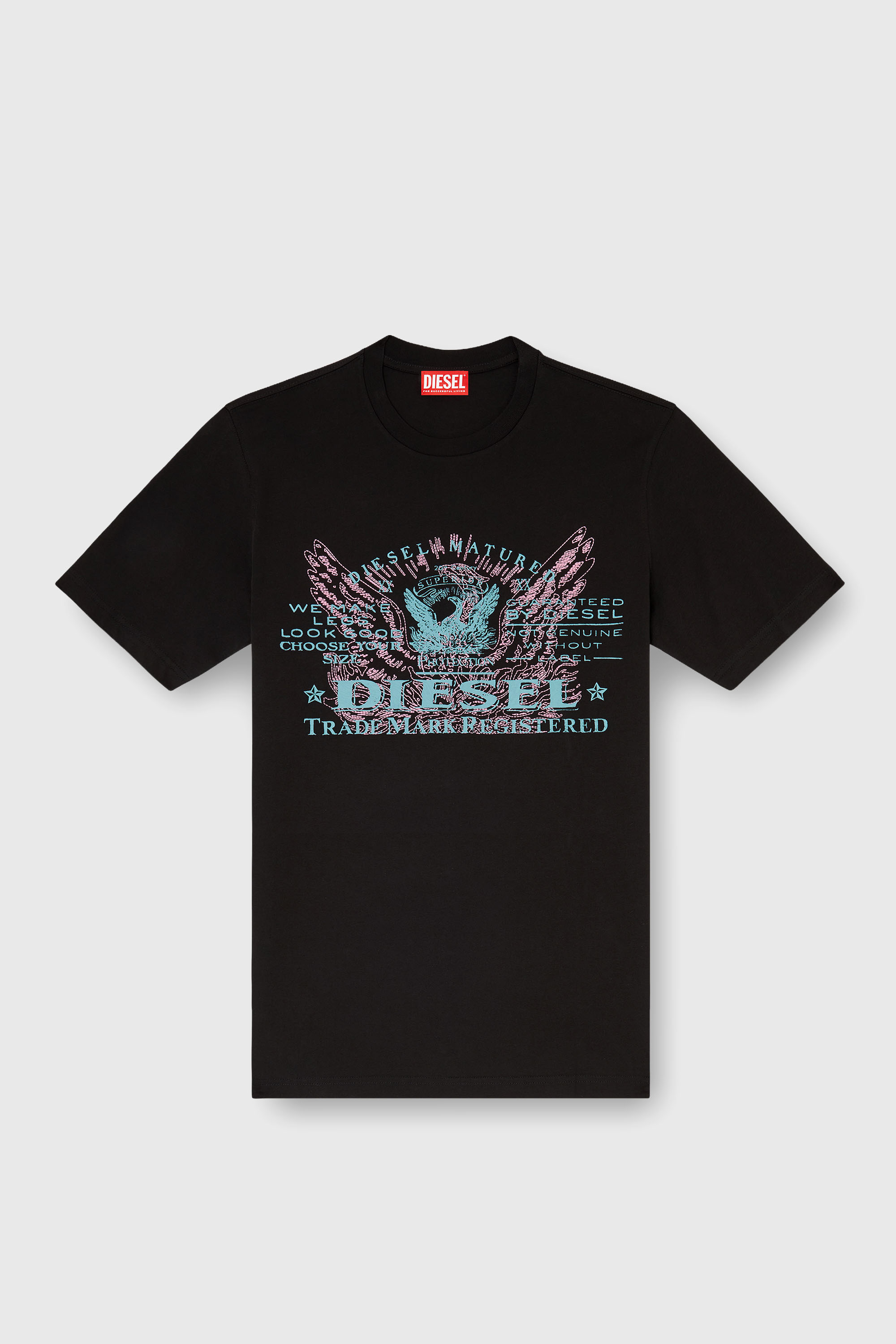 Diesel - T-JUST-FENIX-T92, Herren T-Shirt aus Baumwolle mit Grafikprint in Schwarz - 2