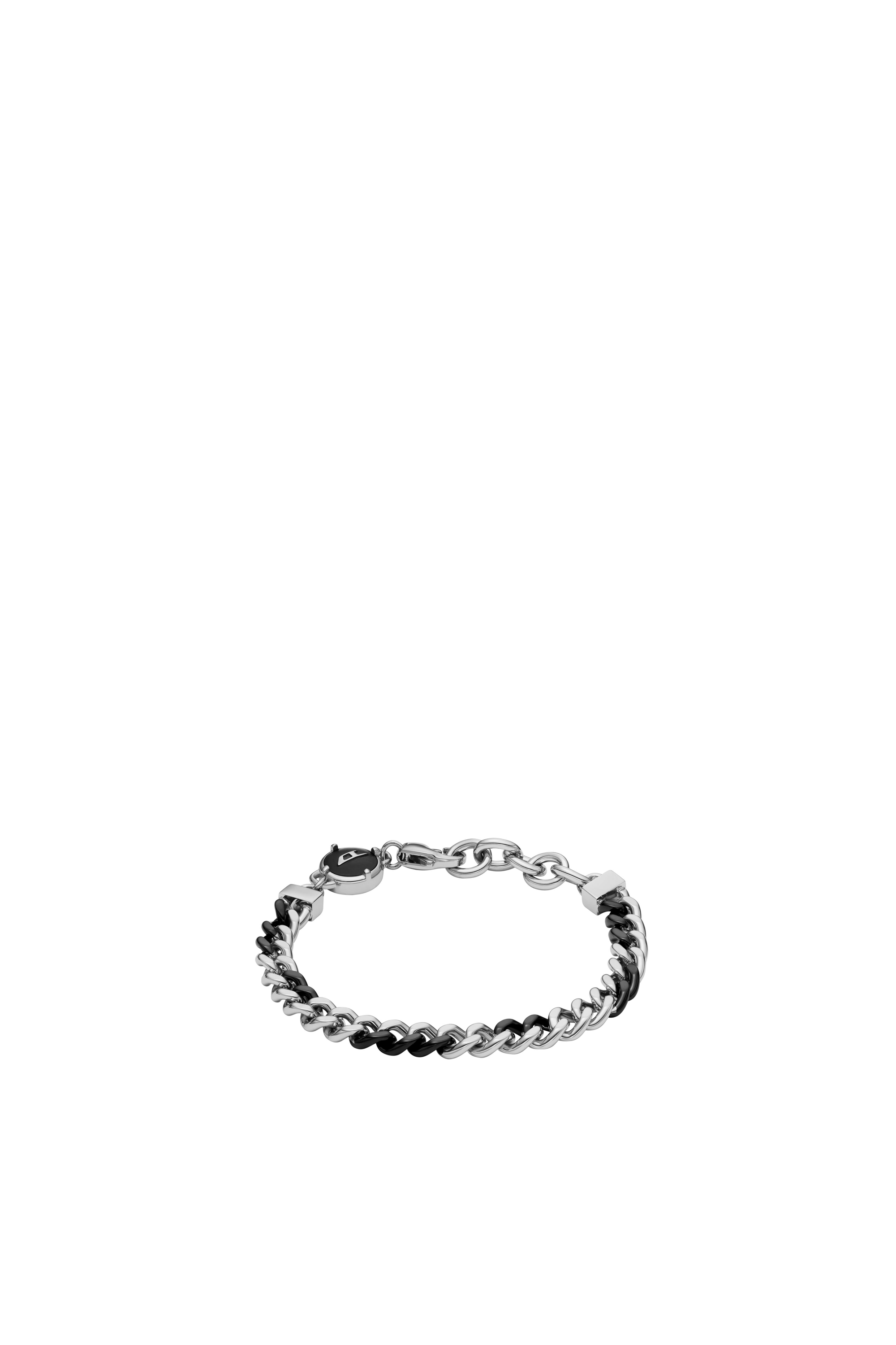 Diesel - DX1498, Unisex Two-Tone stainless steel chain bracelet in Silver - Image 1