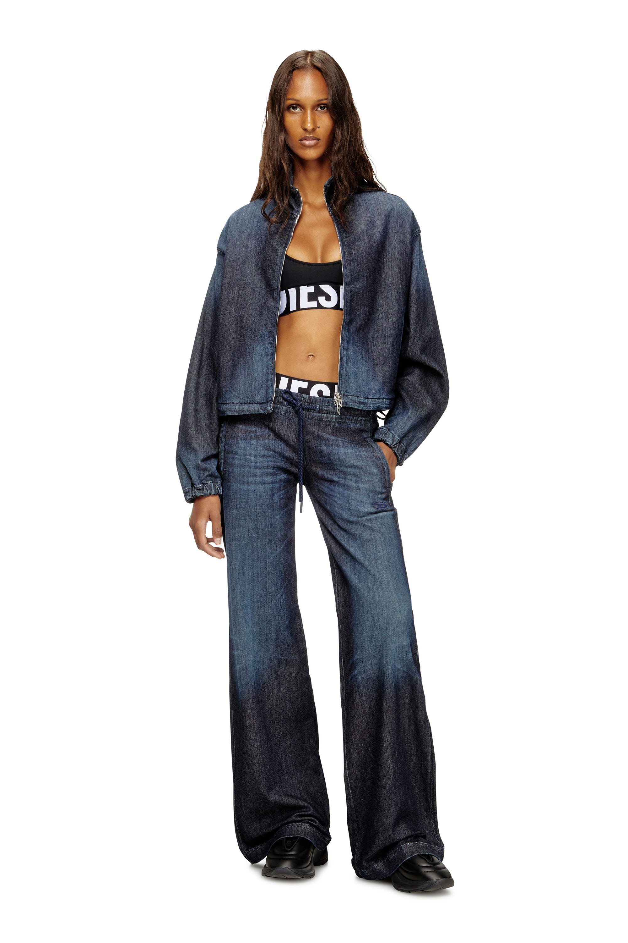 Diesel - ALLISON-D-POP, Damen Sport-BH aus Mikrofaser mit Cut-off-Logo in Schwarz - 4