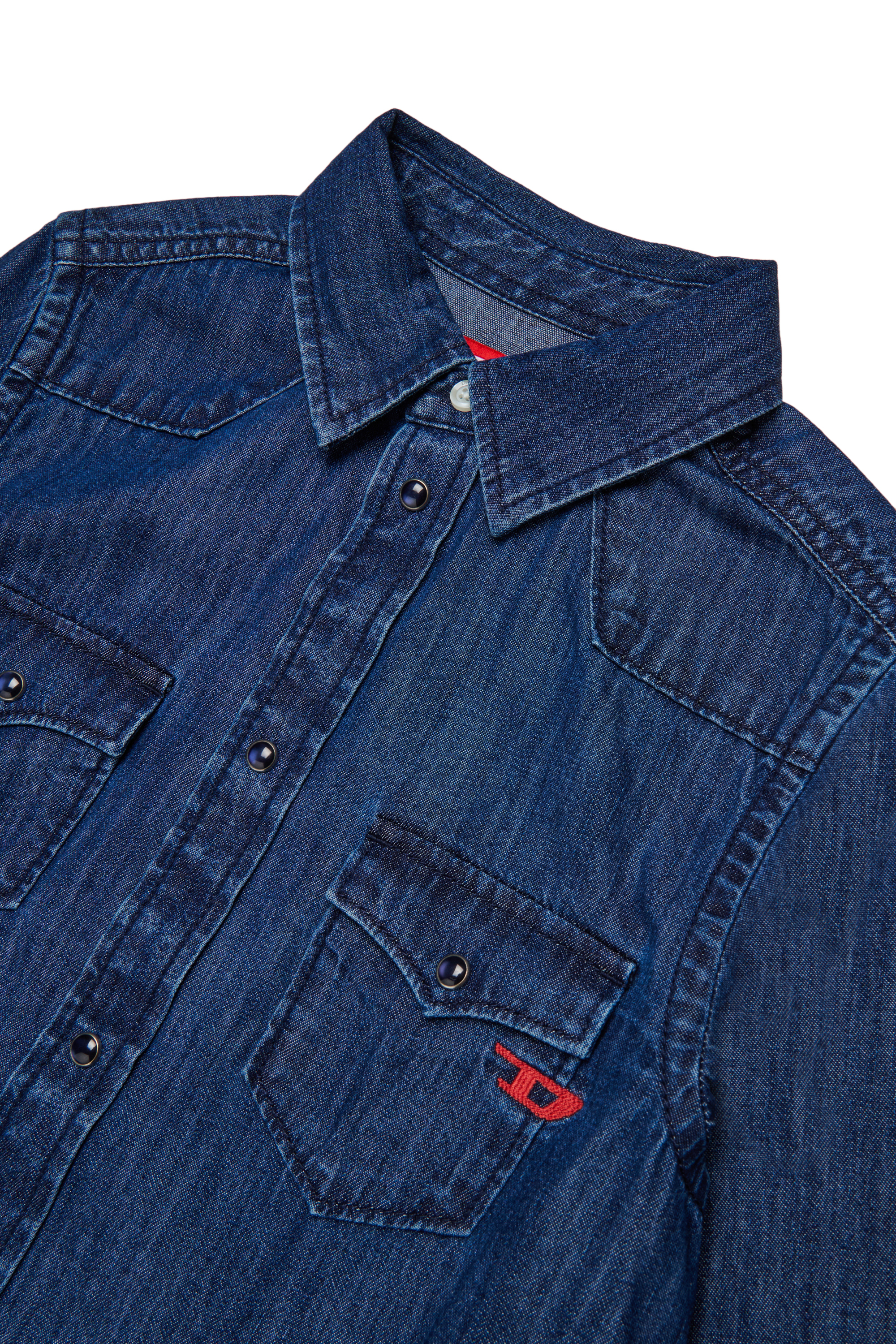 Diesel - CEKO, Herren Jeanshemd mit aufgesetzter Tasche in Dunkelblau - 3