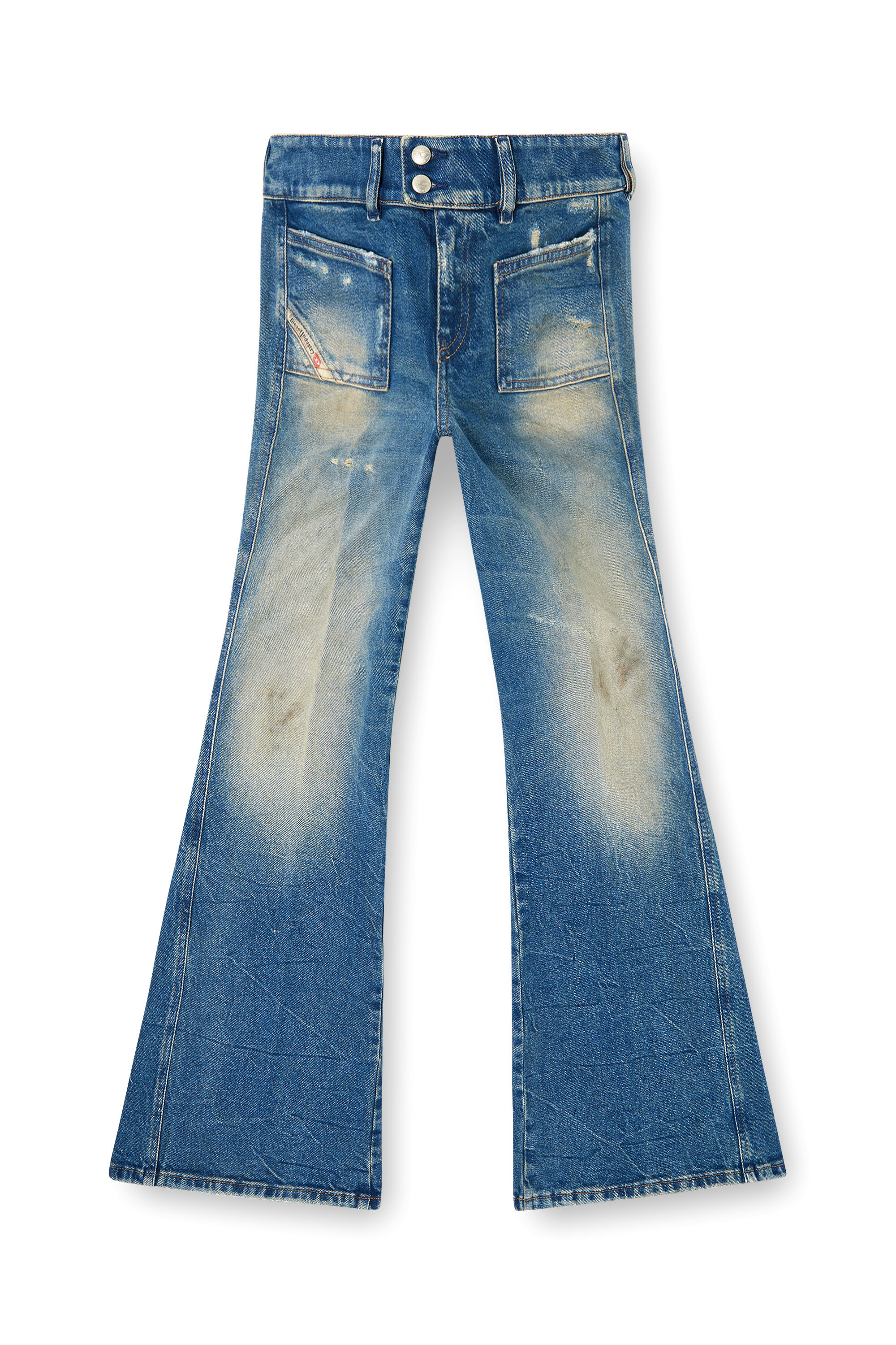 Diesel - Damen Bootcut Jeans D-Hush 09N40, Mittelblau - 2